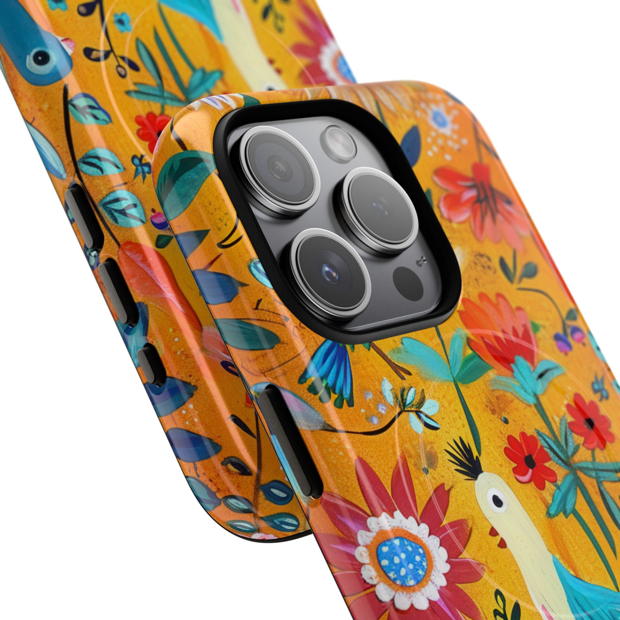 Giardino di Uccelli Fantasiosi iPhone 15 - Tough+