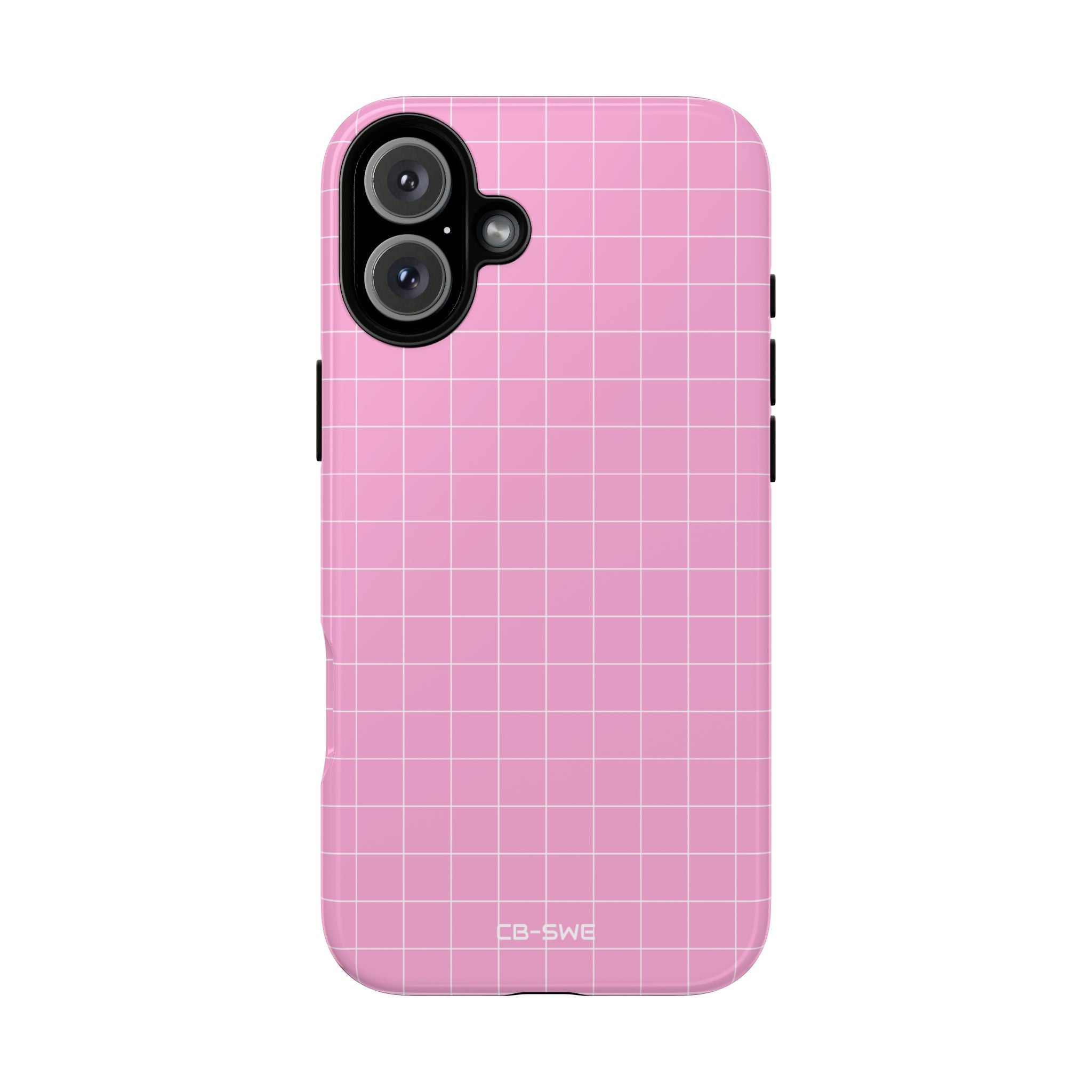 Pink Squares Align - iPhone Case