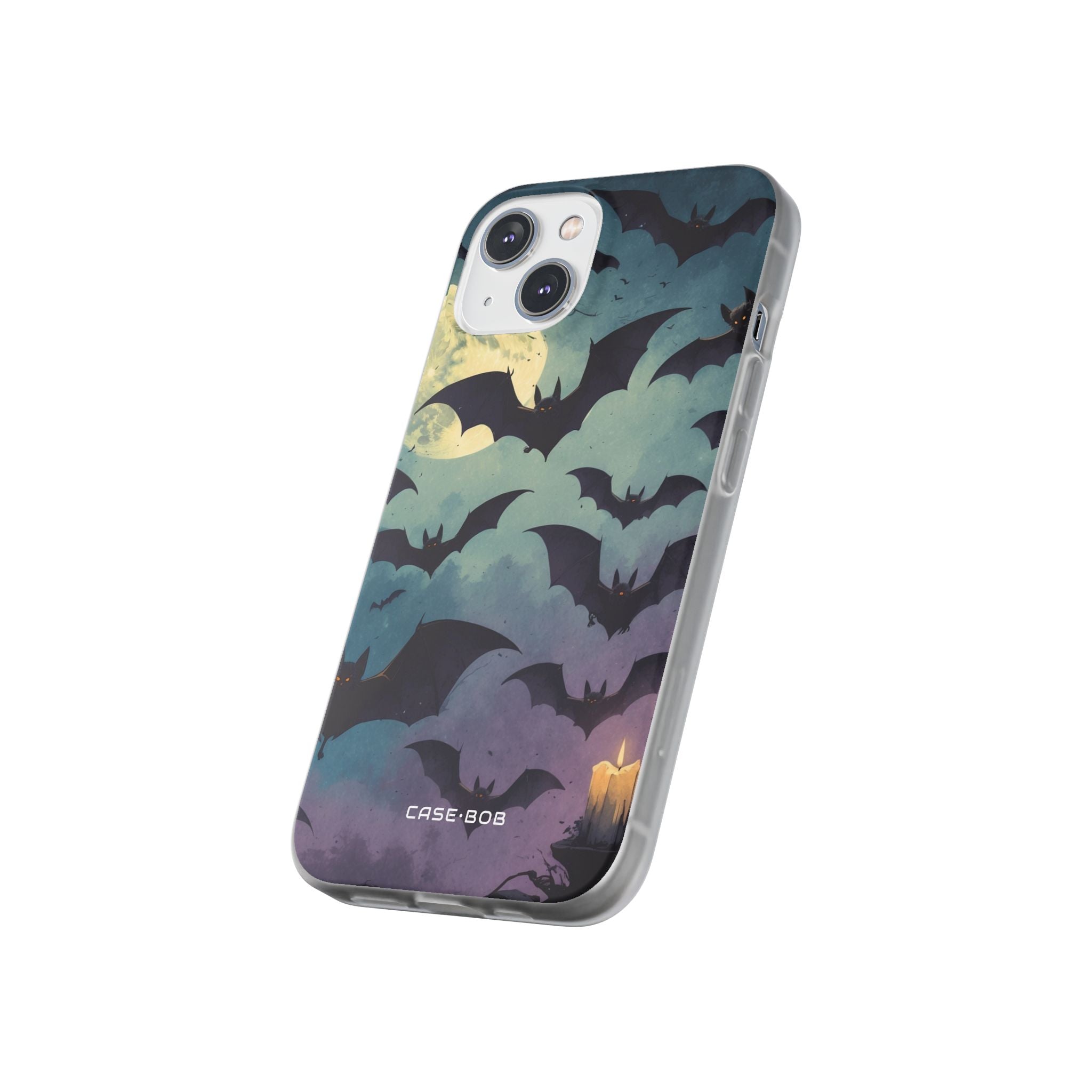 Glowing Bat Swarm iPhone 14 Case - Soft