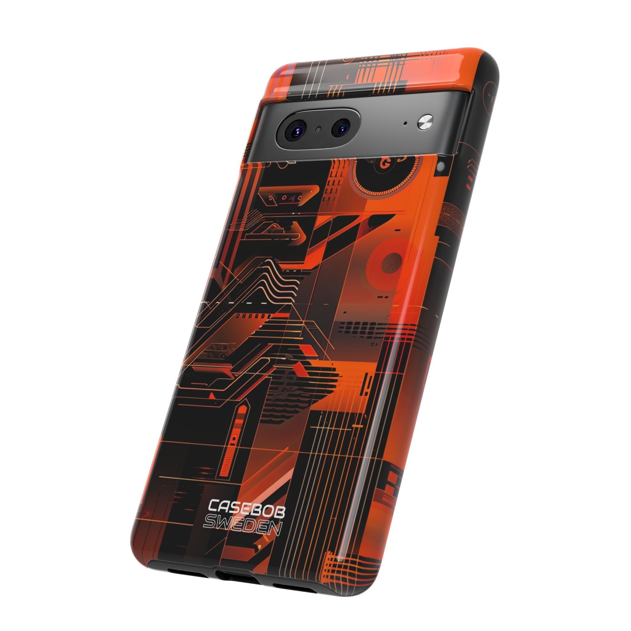Orange Circuit Dreams Google Pixel 7 - Tough