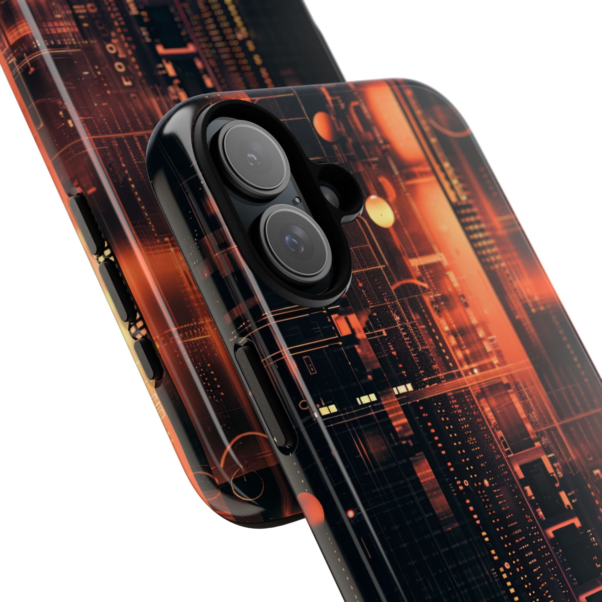 Neon Circuit Dreams iPhone 16 - Tough