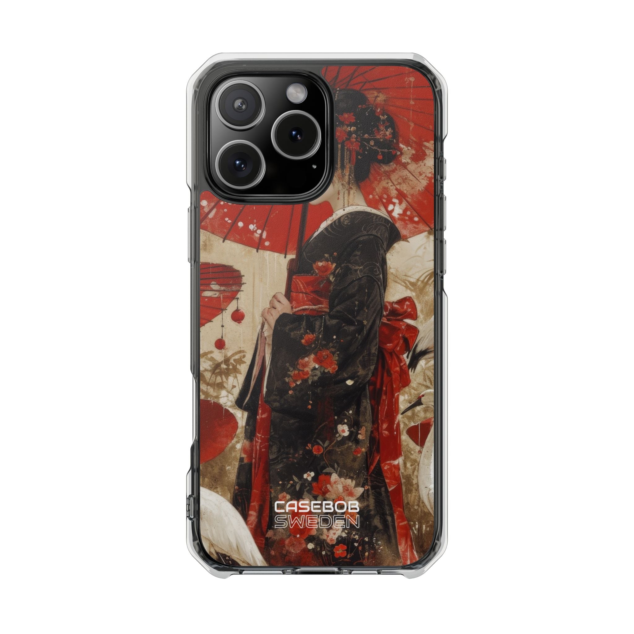 Scarlet Crane Dreams iPhone 16 - Impact Clear+
