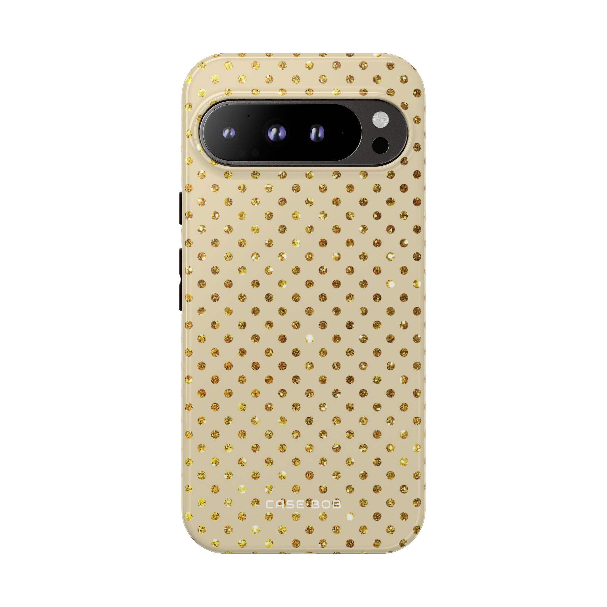 Gold Sparkle Grid Google Pixel 9 Pro XL Case - Tough