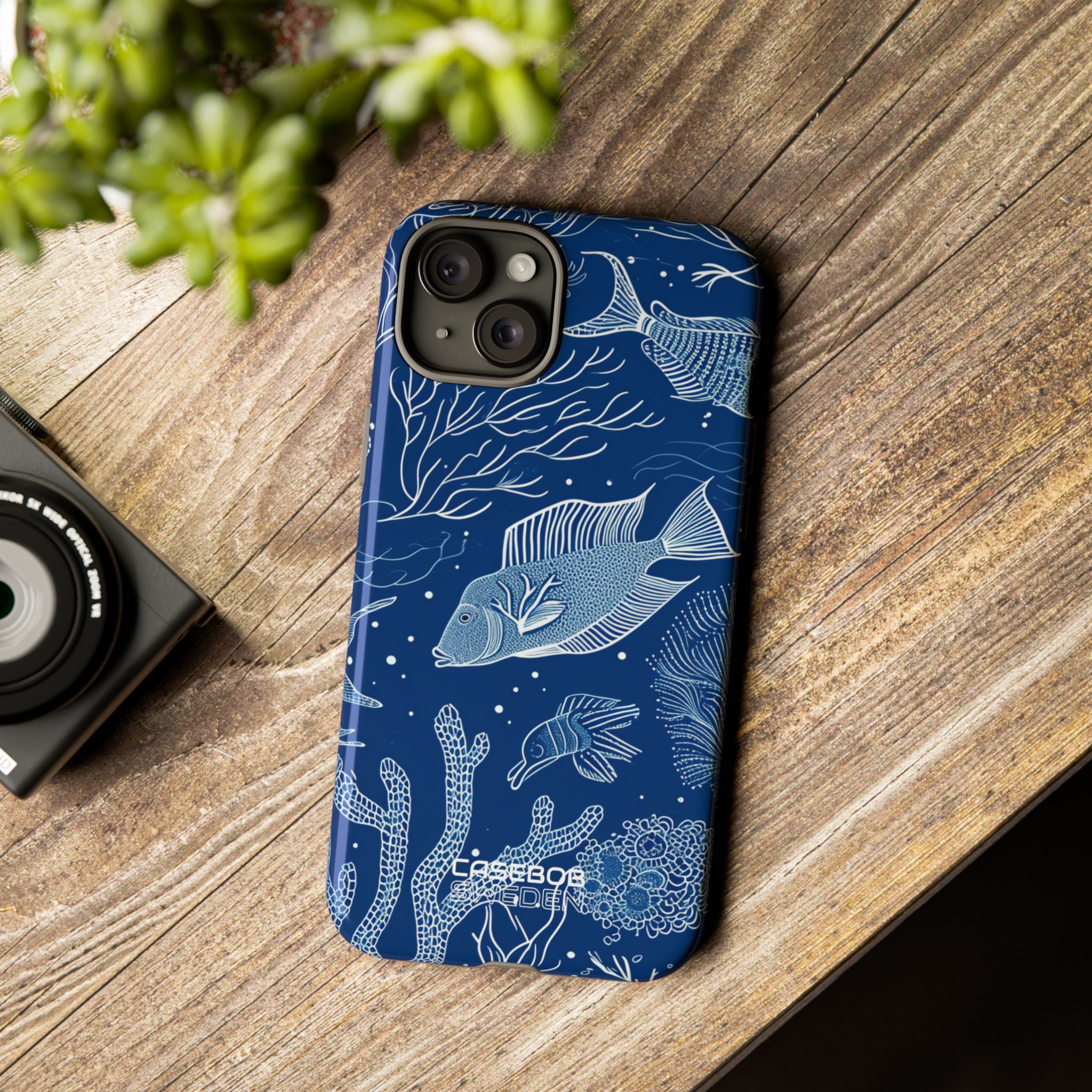 Blue Coral Garden iPhone 15 - Tough
