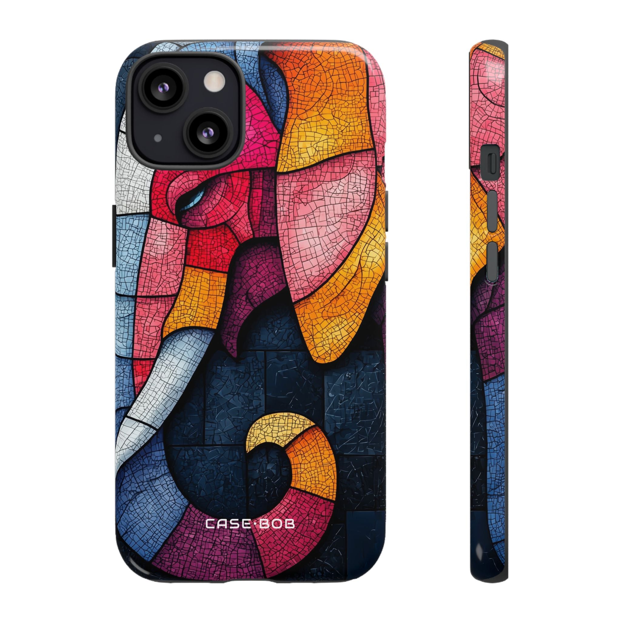 Elephant Mosaic iPhone 13 Case - Tough