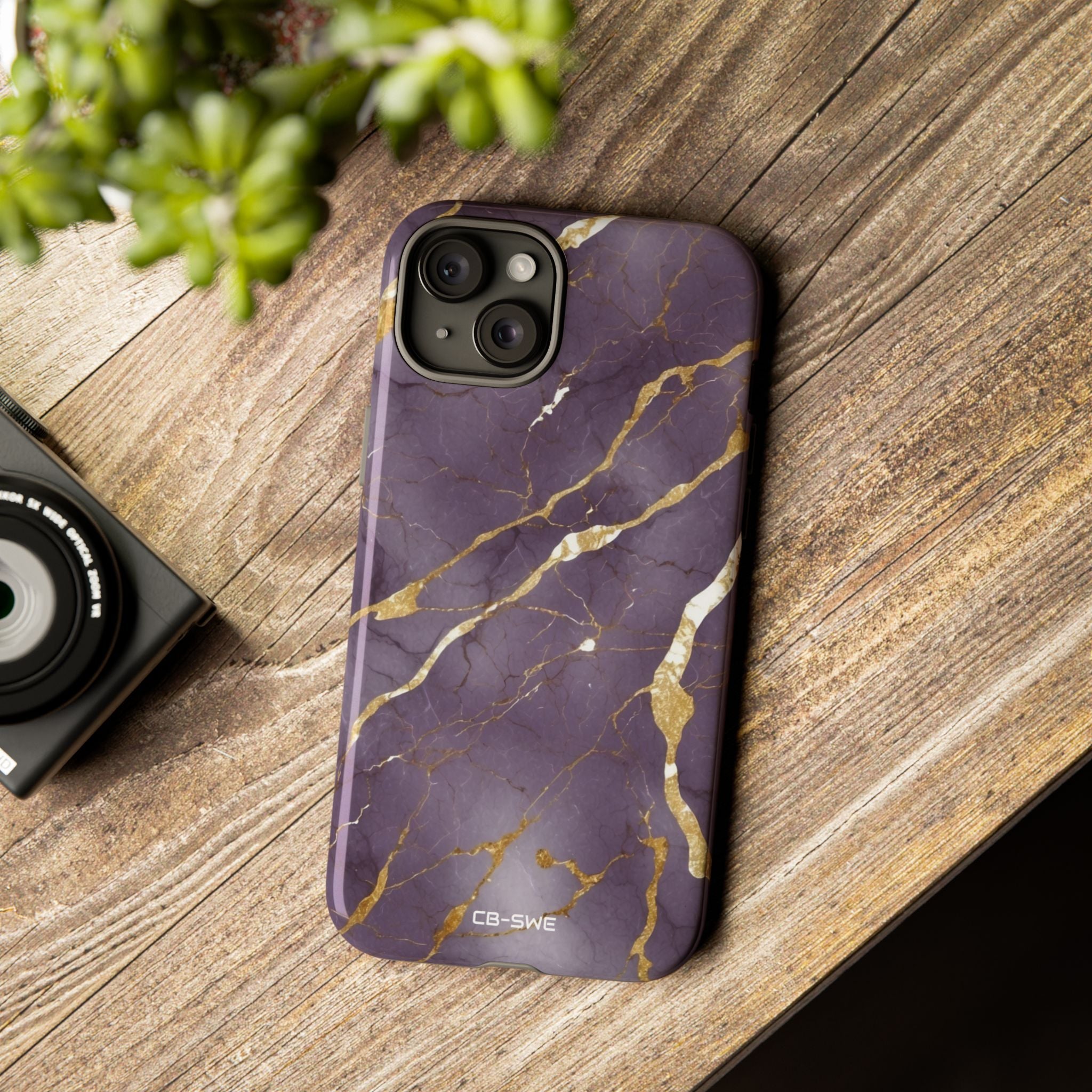 Golden Veins Flowing - iPhone Case