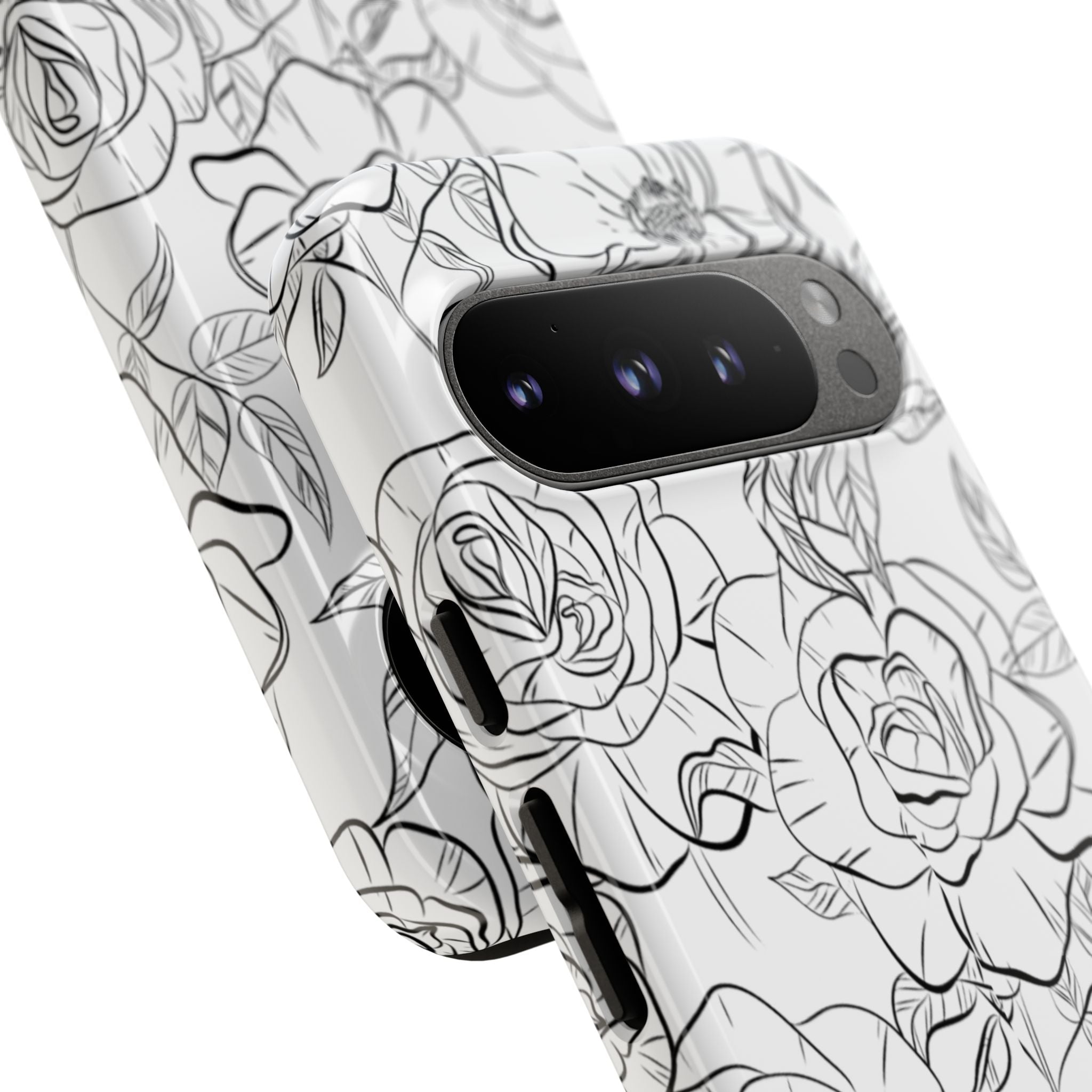 Intricate Rose Sketches - Google Pixel Case