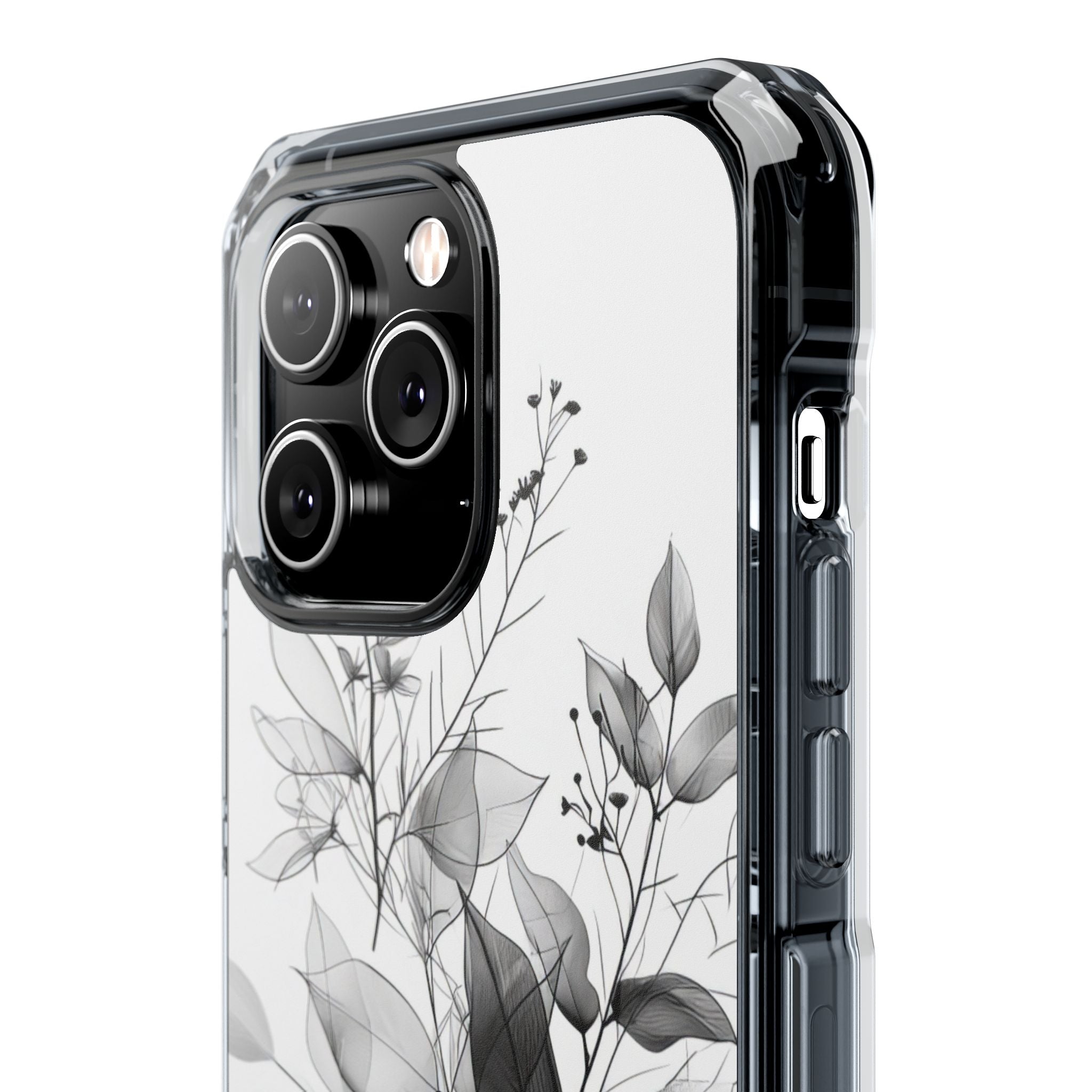 Veined Leaves Gray iPhone 14 Pro Max Case - Impact