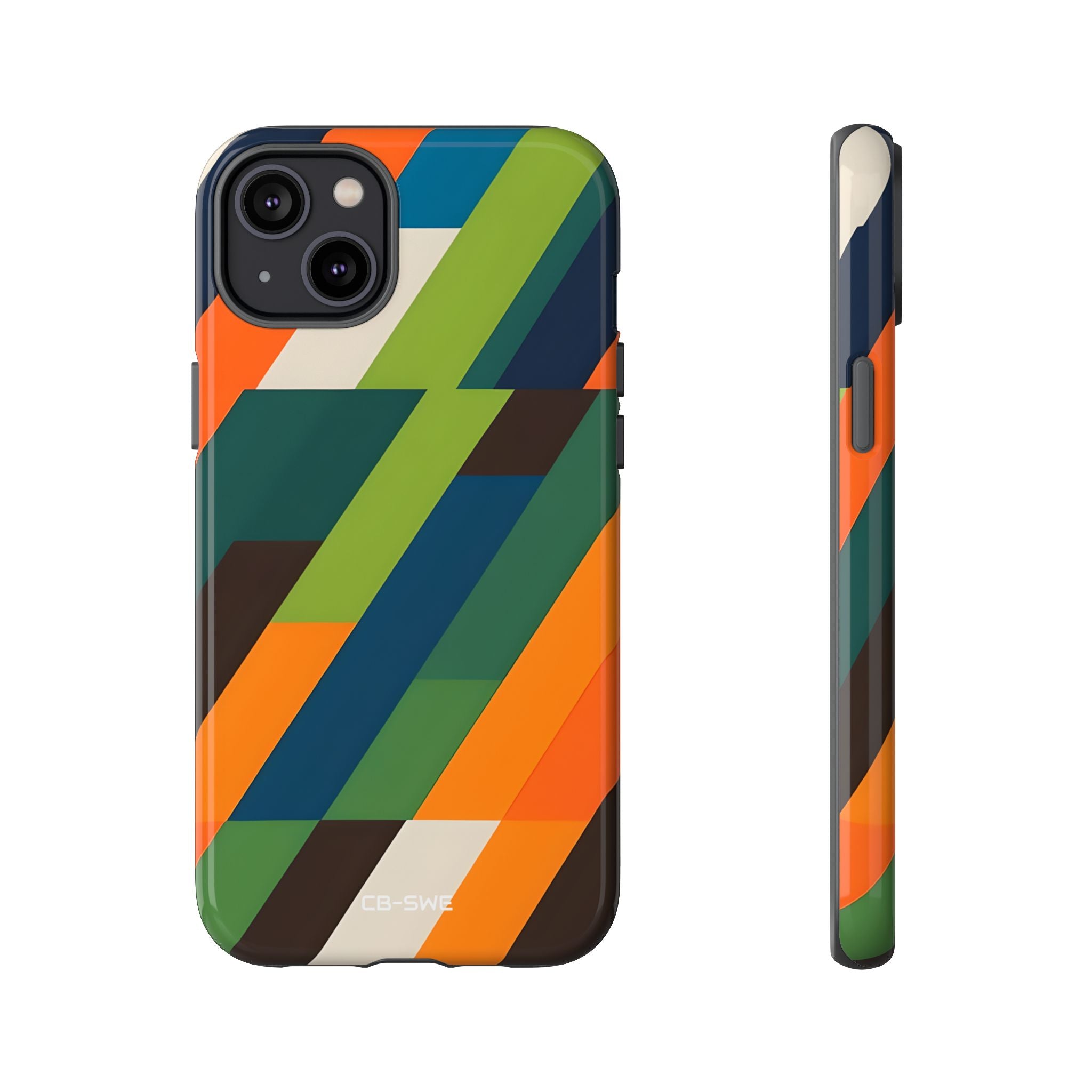 Geometric Color Intersection - iPhone Case