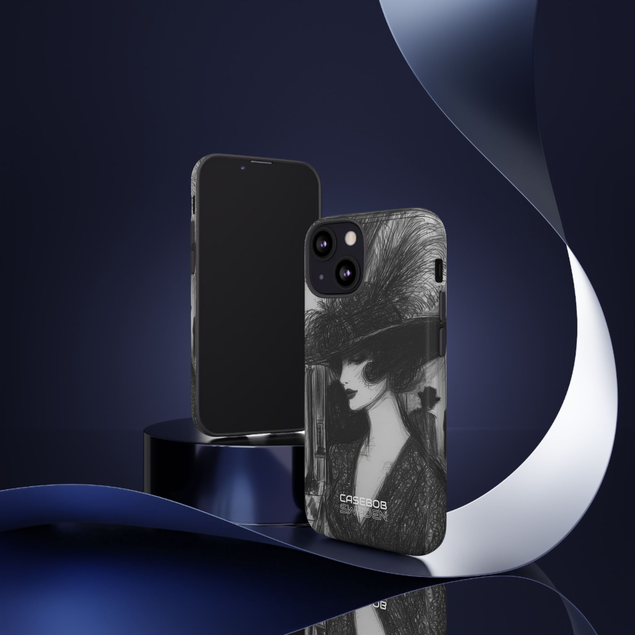 Vintage Feather Elegance iPhone 13 - Tough