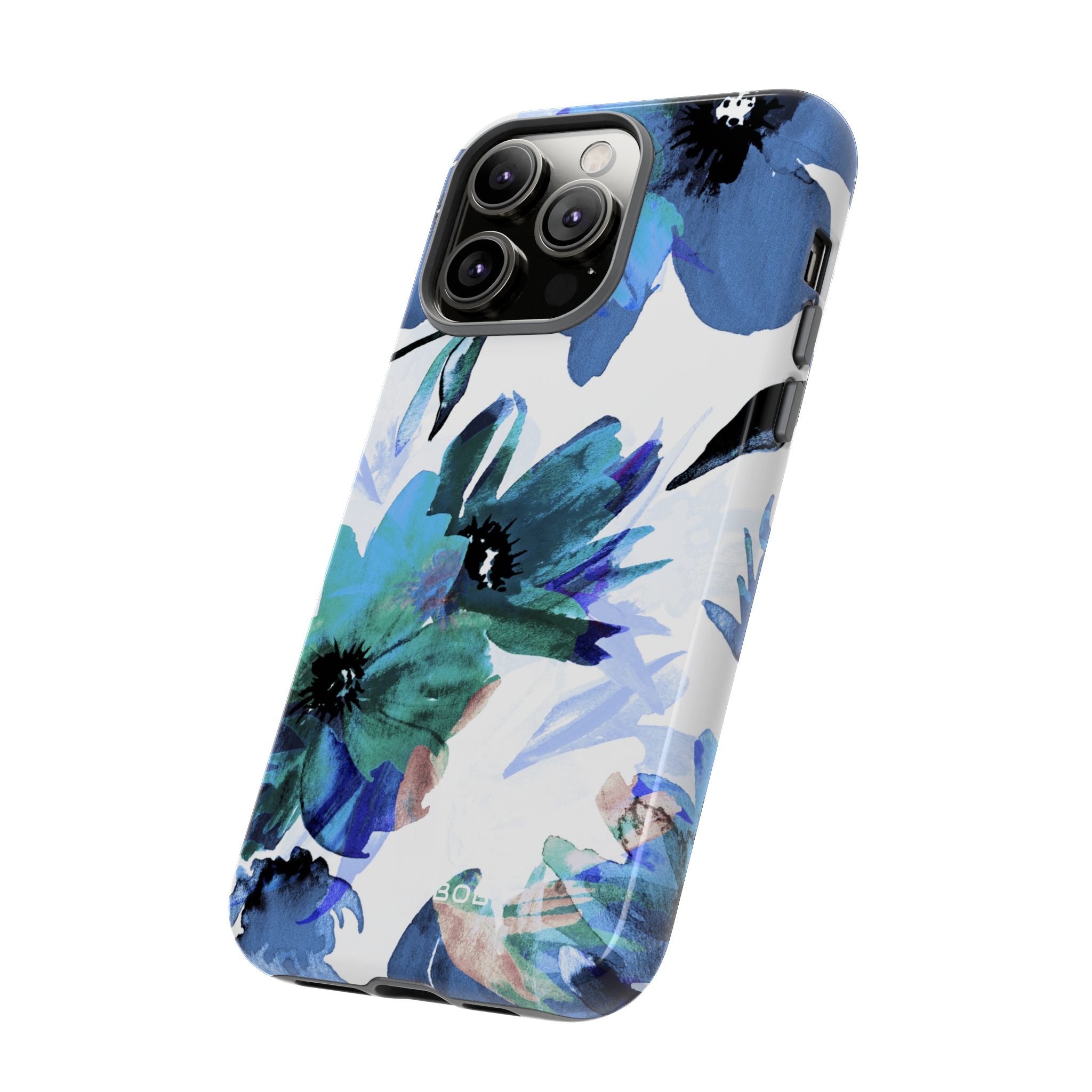 Blue Blossom Radiance iPhone 14 Pro Max Case - Tough