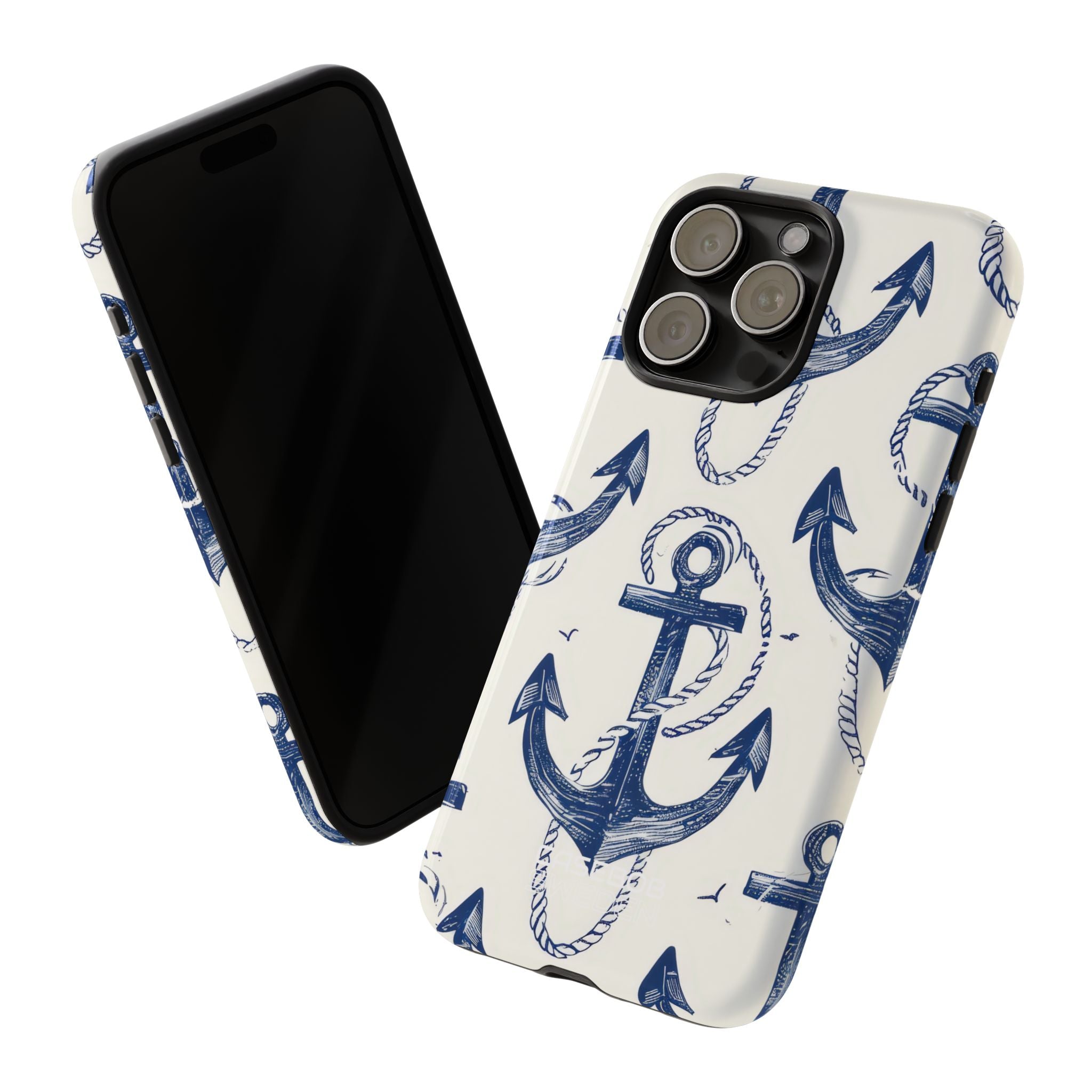 Arazzo con Ancora Blu Navy iPhone 15 - Tough