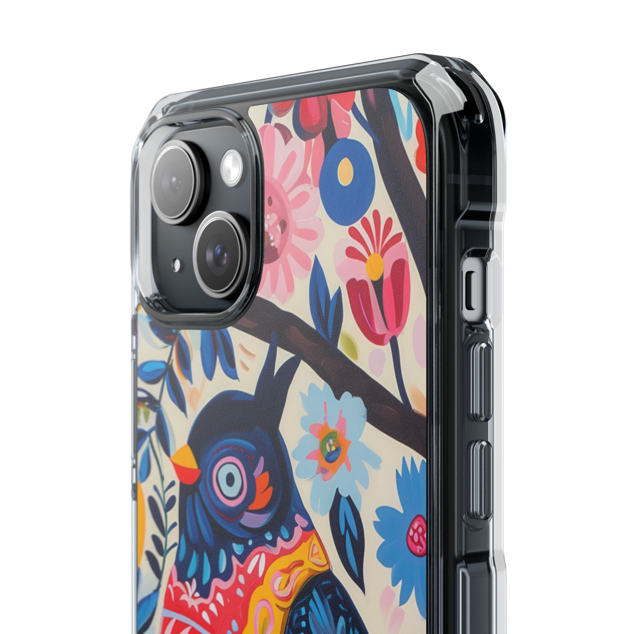 Whimsical Owl Garden iPhone 15 - Impact Clear+