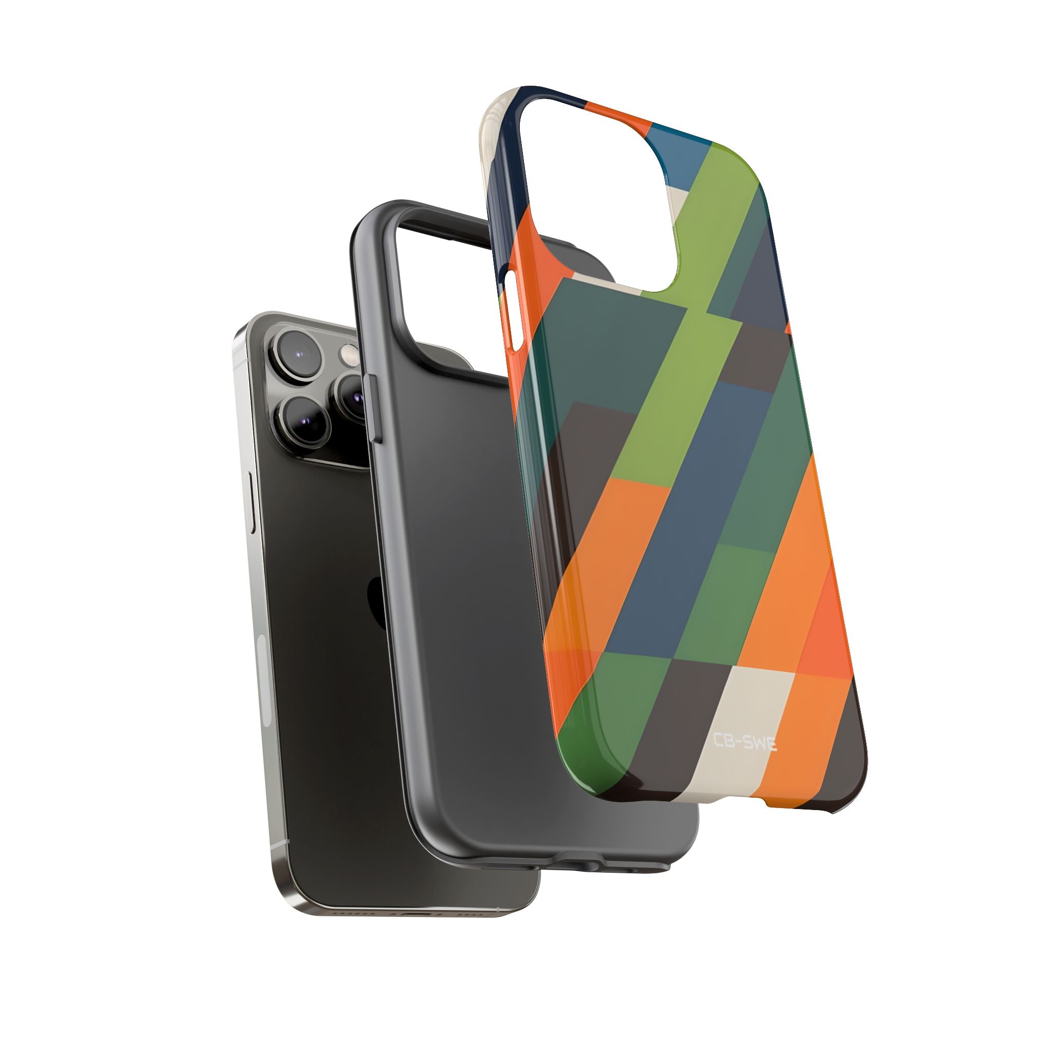 Geometric Color Intersection - iPhone Case