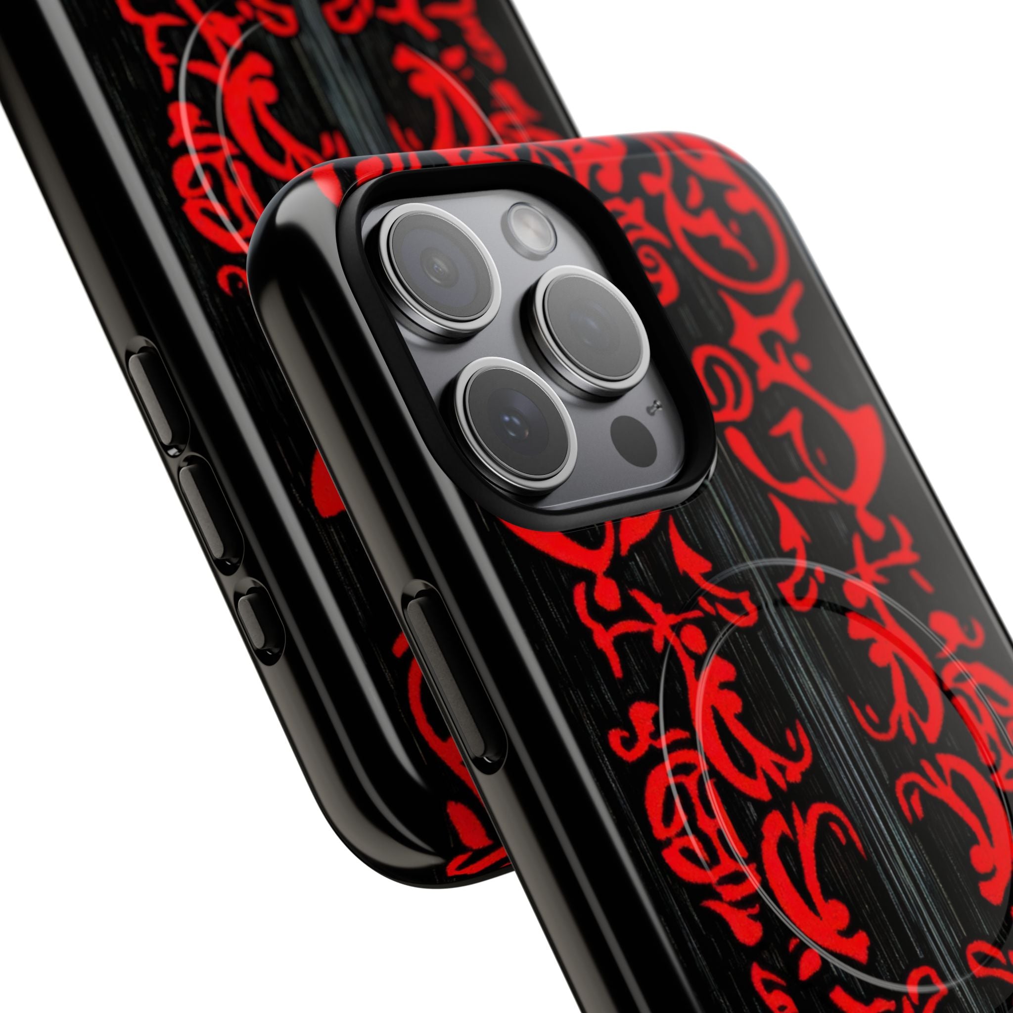 Crimson Spiral iPhone 15 Pro Max Case - Tough+