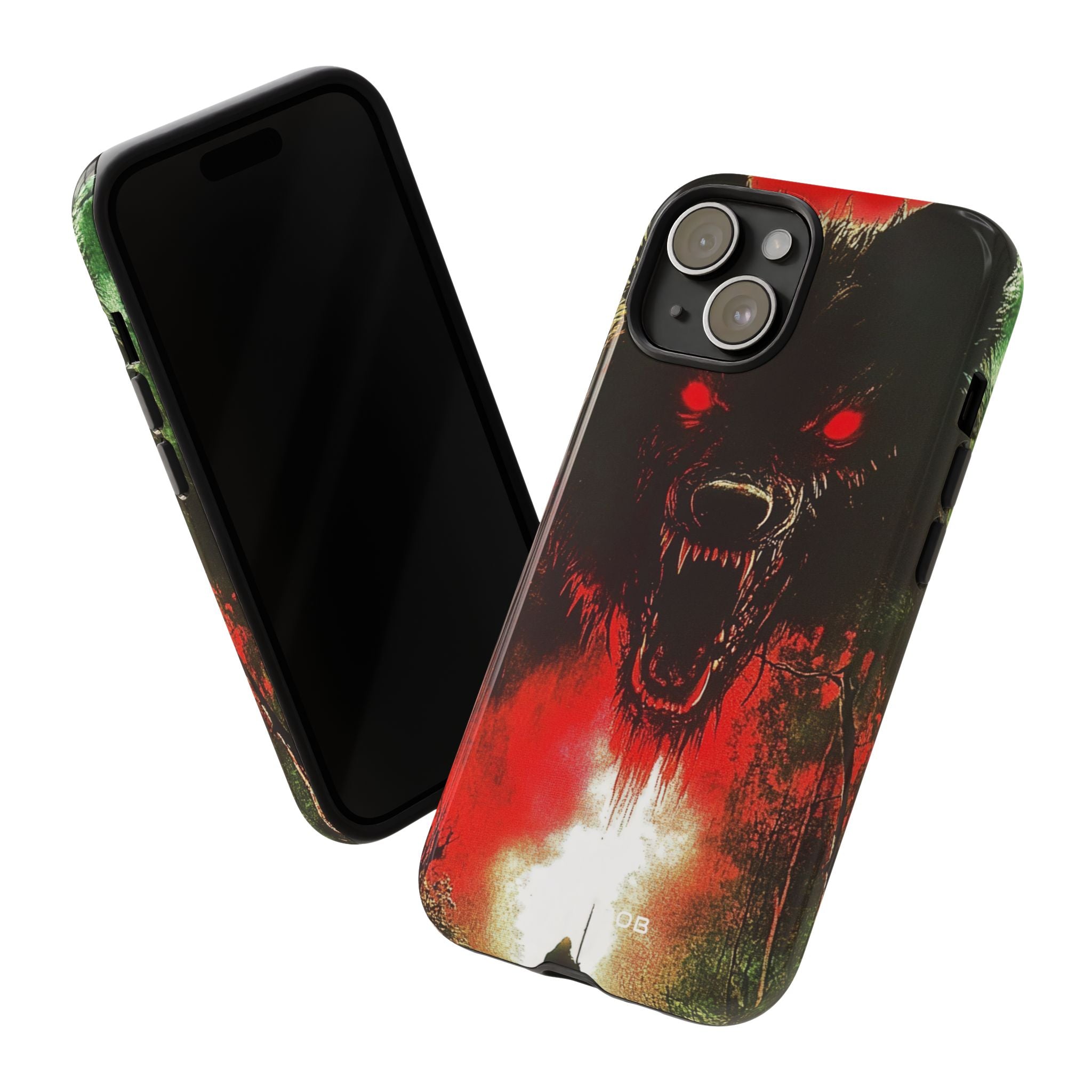 Crimson Wolf iPhone 15 Case - Tough