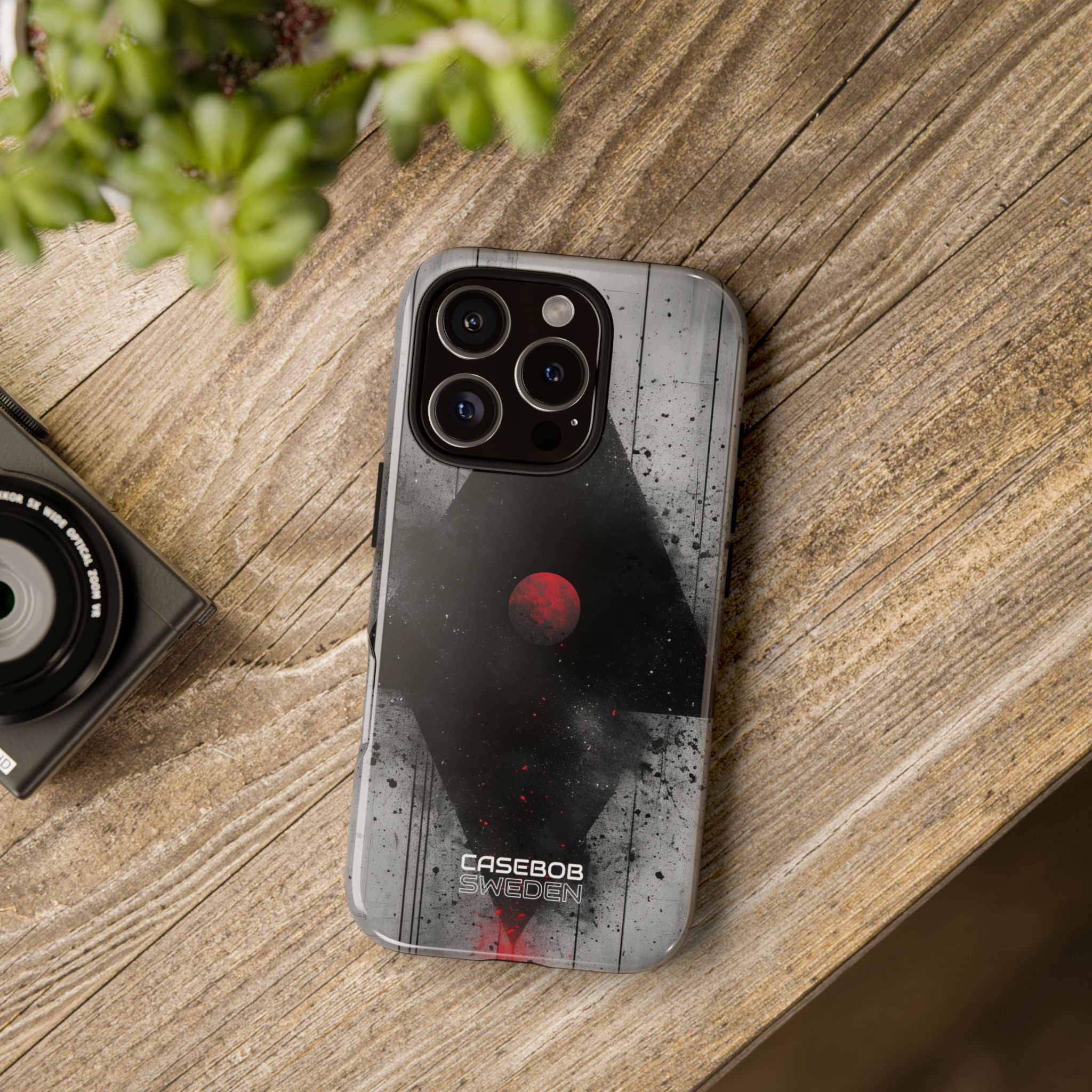 Crimson Core Geometry iPhone 16 - Tough
