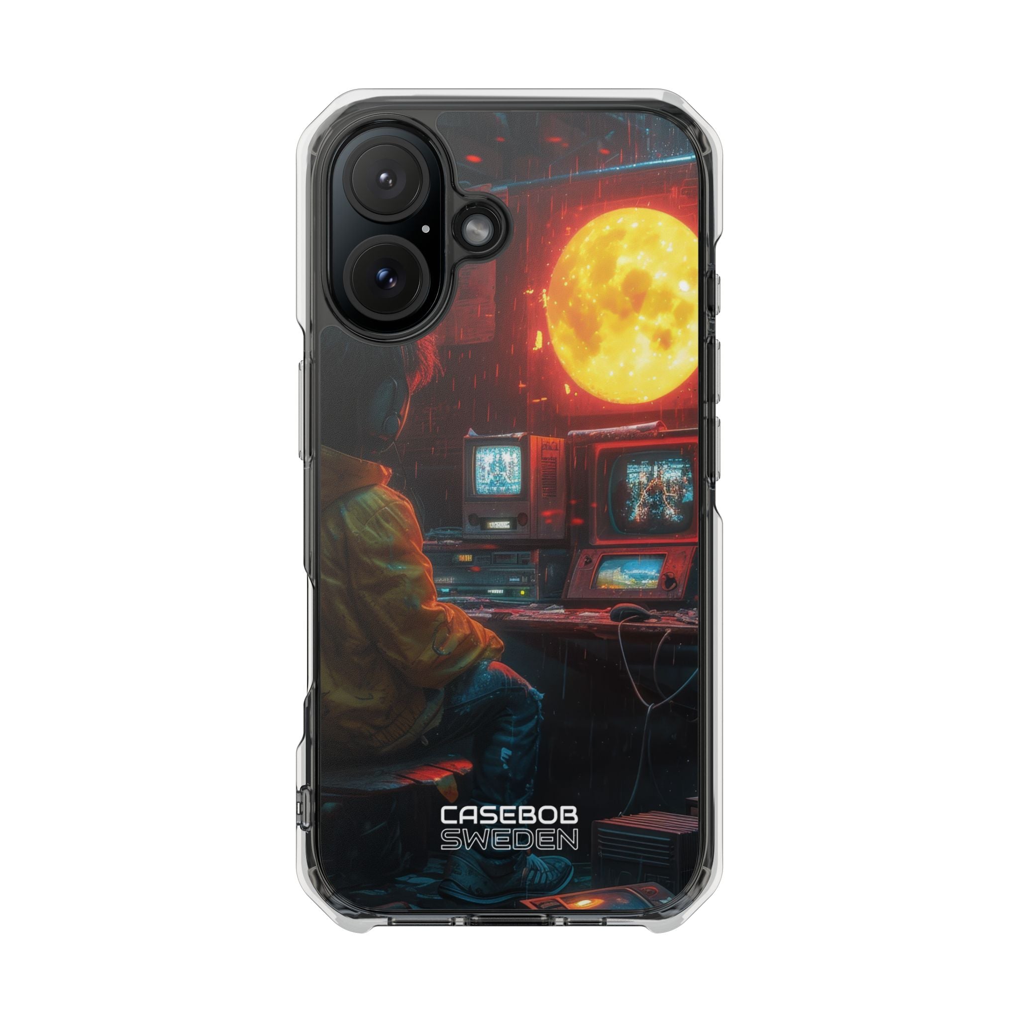 Cyberpunk Rain Room iPhone 16 - Impact Clear+