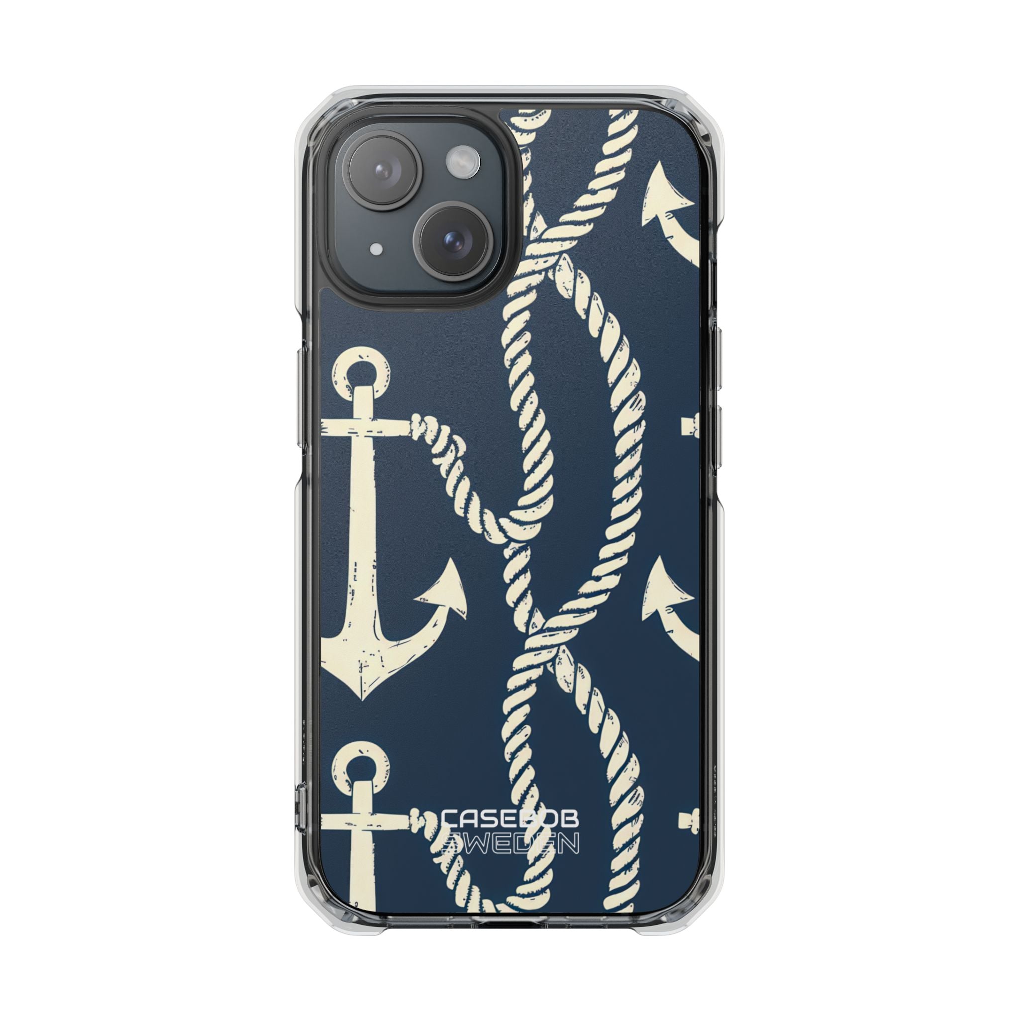 Nautical Anchors Rope iPhone 15 - Impact Clear+