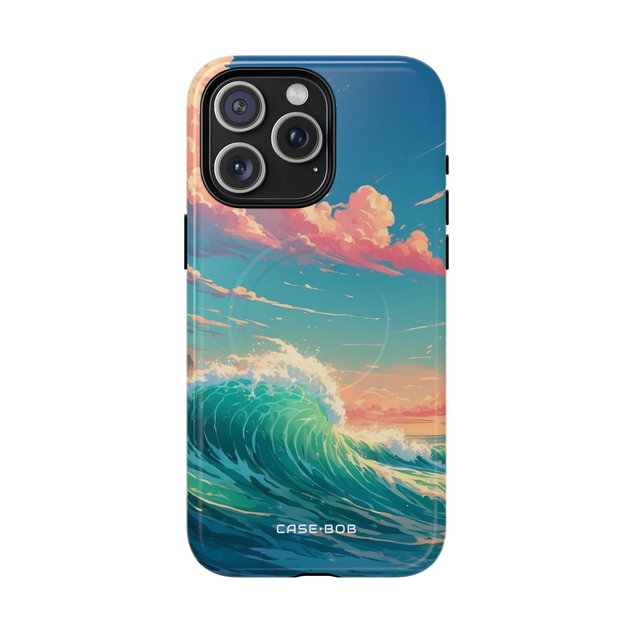 Turquoise Curl iPhone 15 Pro Max Case - Tough+