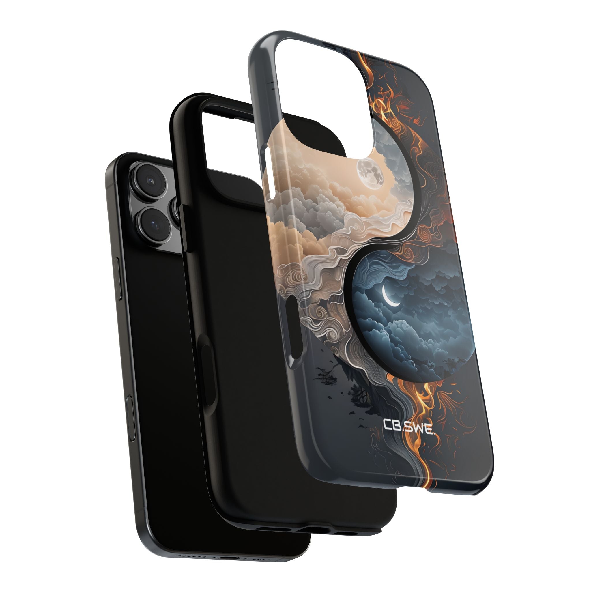 Surreal Day Night Yin Yang Symbol Artwork Phone iPhone 16 - Tough
