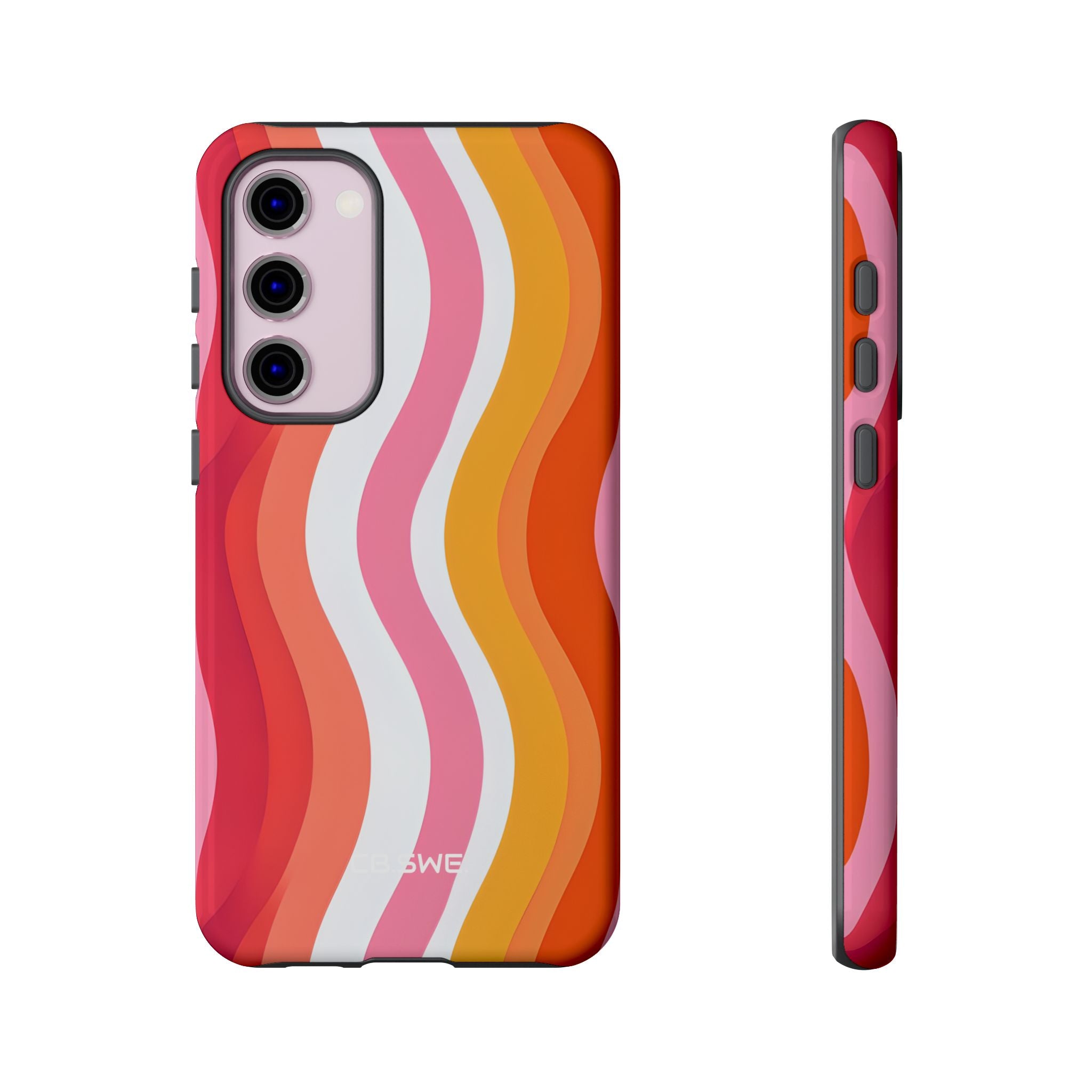 Vibrant Retro Vertical Wavy Stripes Samsung S23 - Tough
