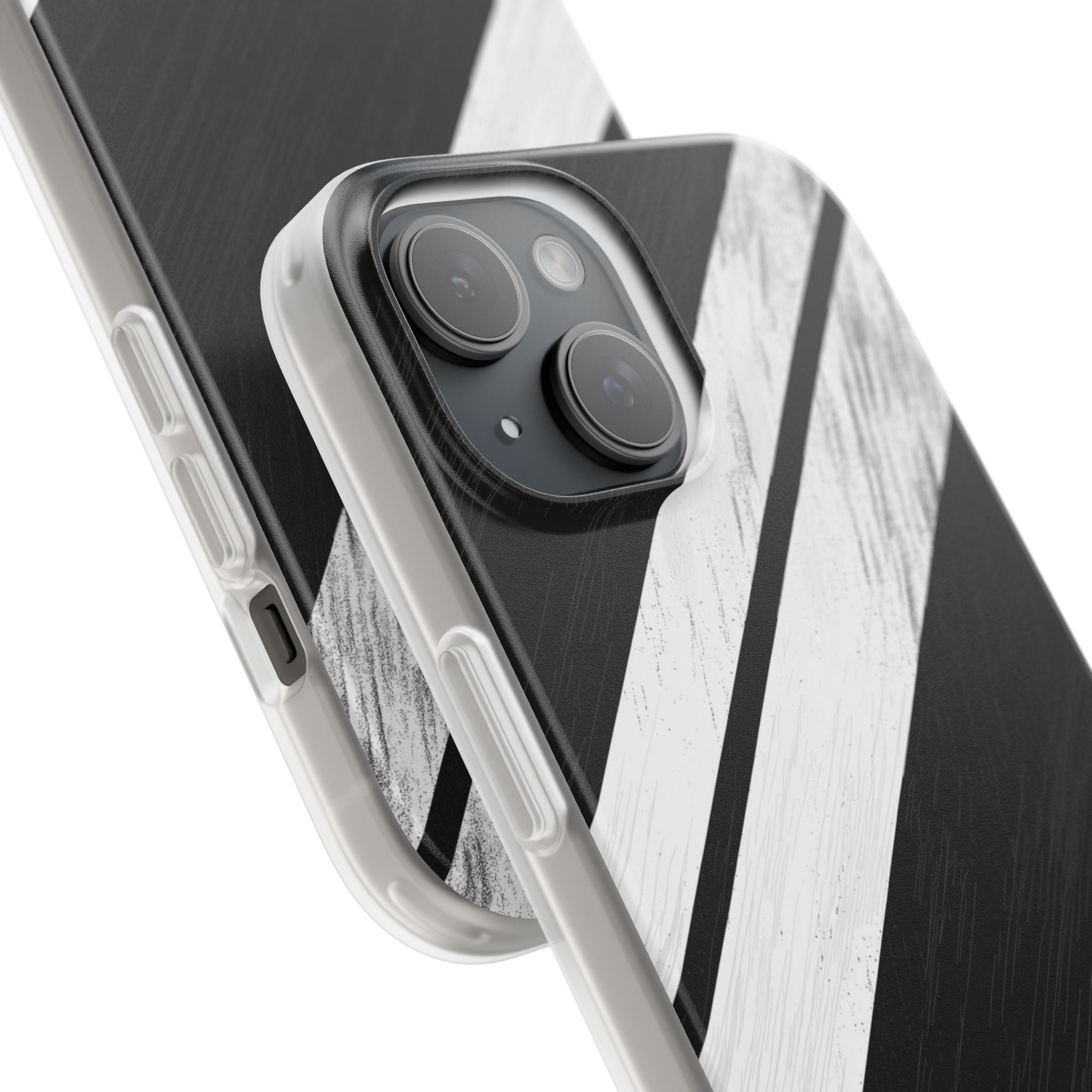 Distressed Stripe Motion iPhone 15 Case - Soft