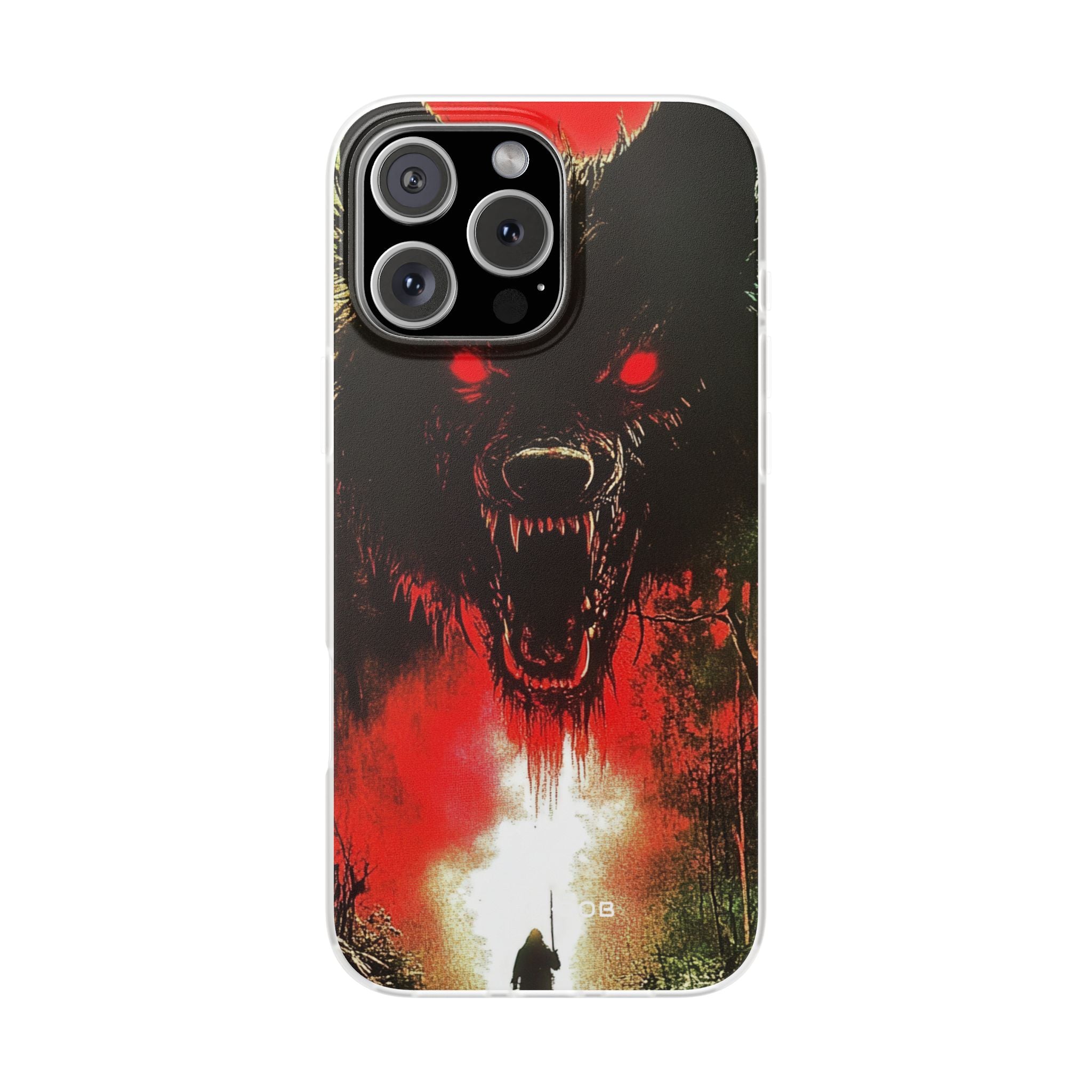 Crimson Wolf iPhone 16 Pro Max Case - Soft