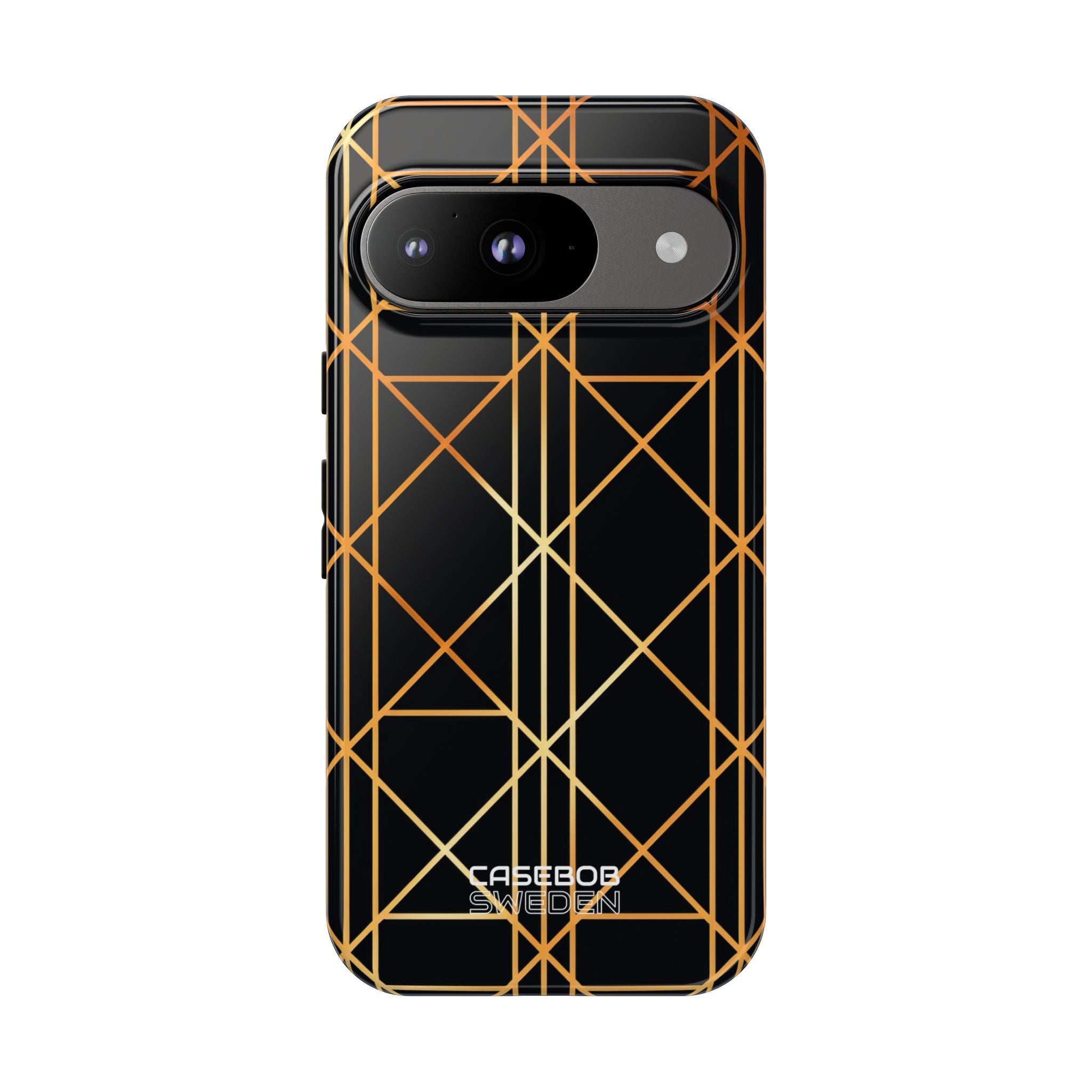 Golden Geometric Elegance Google Pixel 9 - Tough