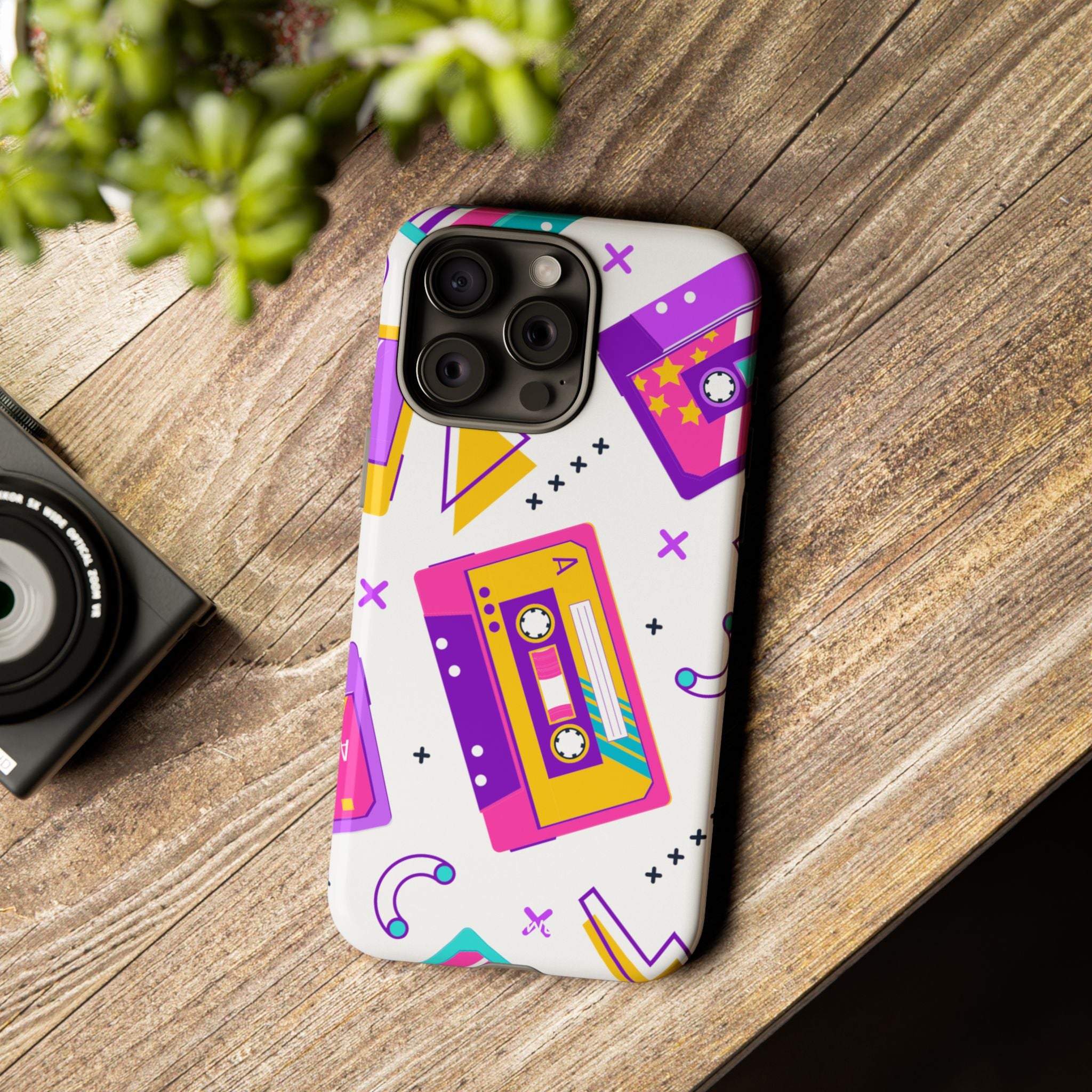 Retro Cassette Chaos - iPhone Case