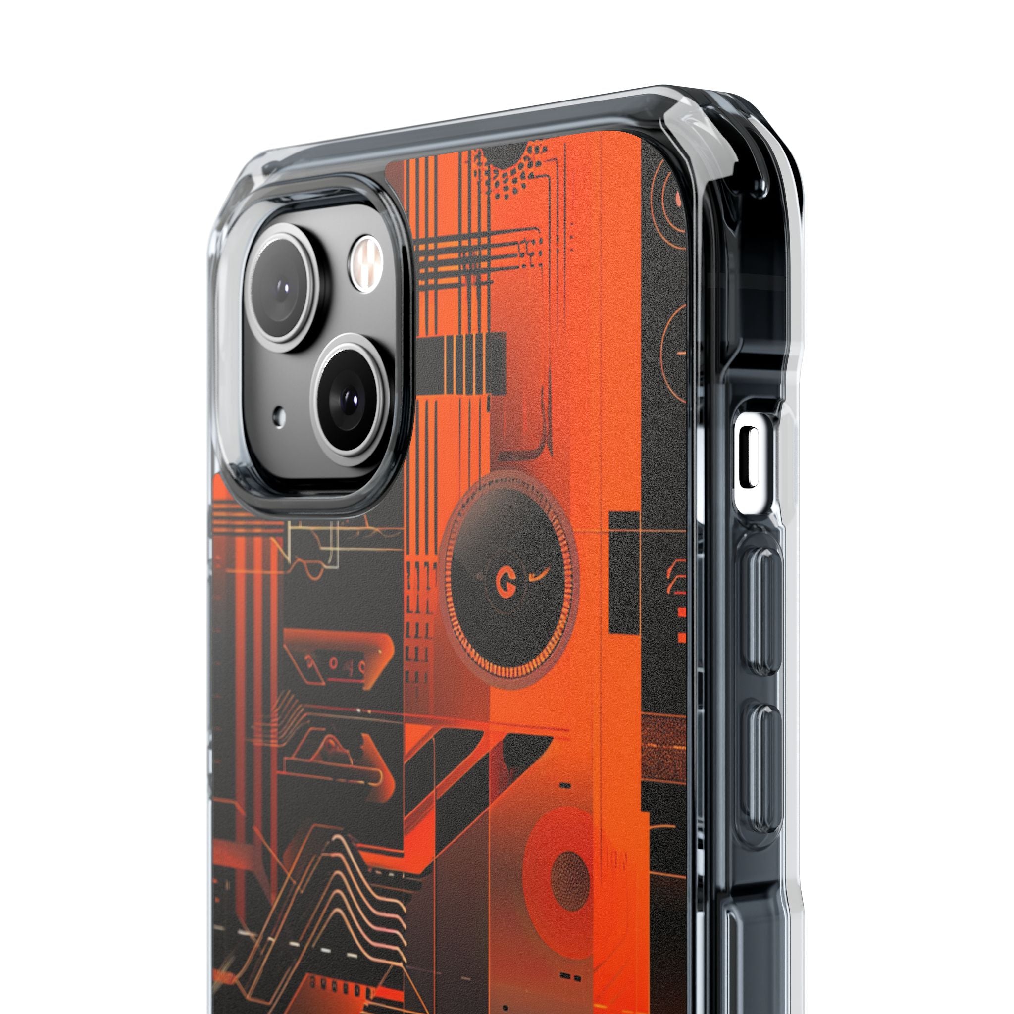 Orange Circuit Dreams iPhone 14 - Impact Clear+
