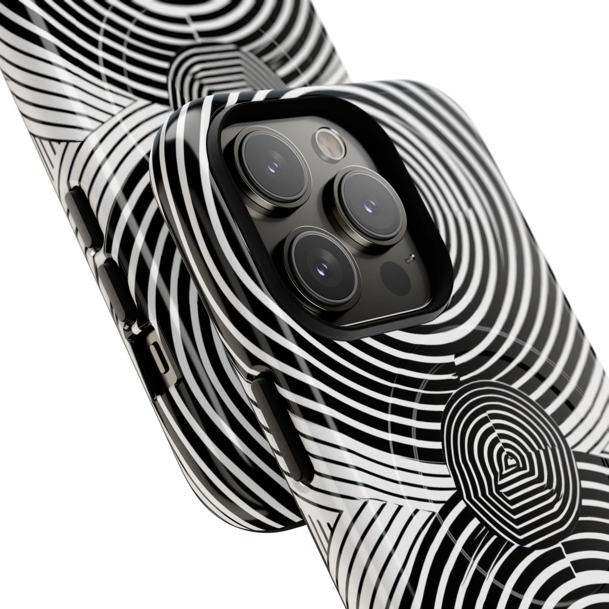 Monochrome Spiral Motion iPhone 14 - Tough+
