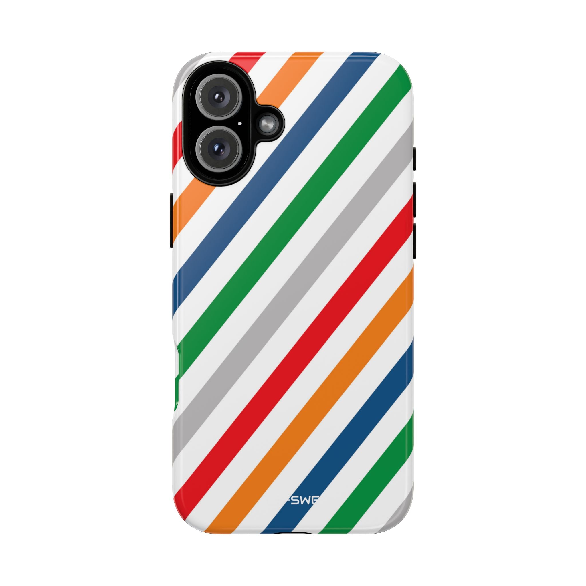 Vibrant Geometric Stripes - iPhone Case