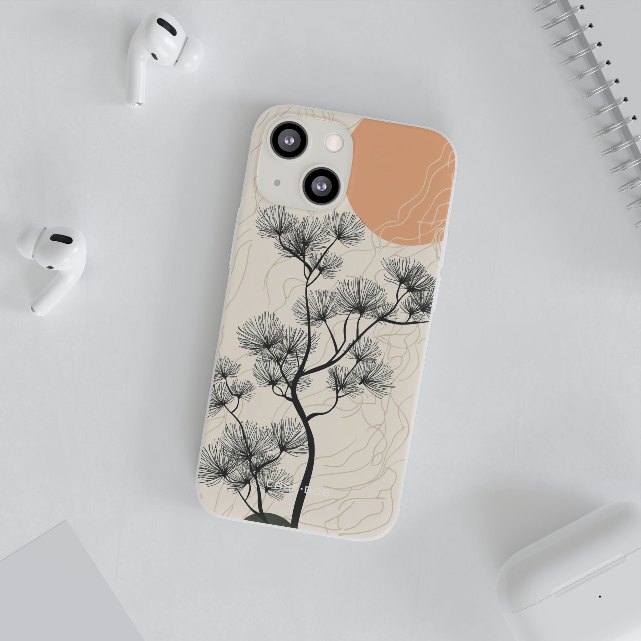 Spiky Tree Sunset iPhone 13 mini Case - Soft