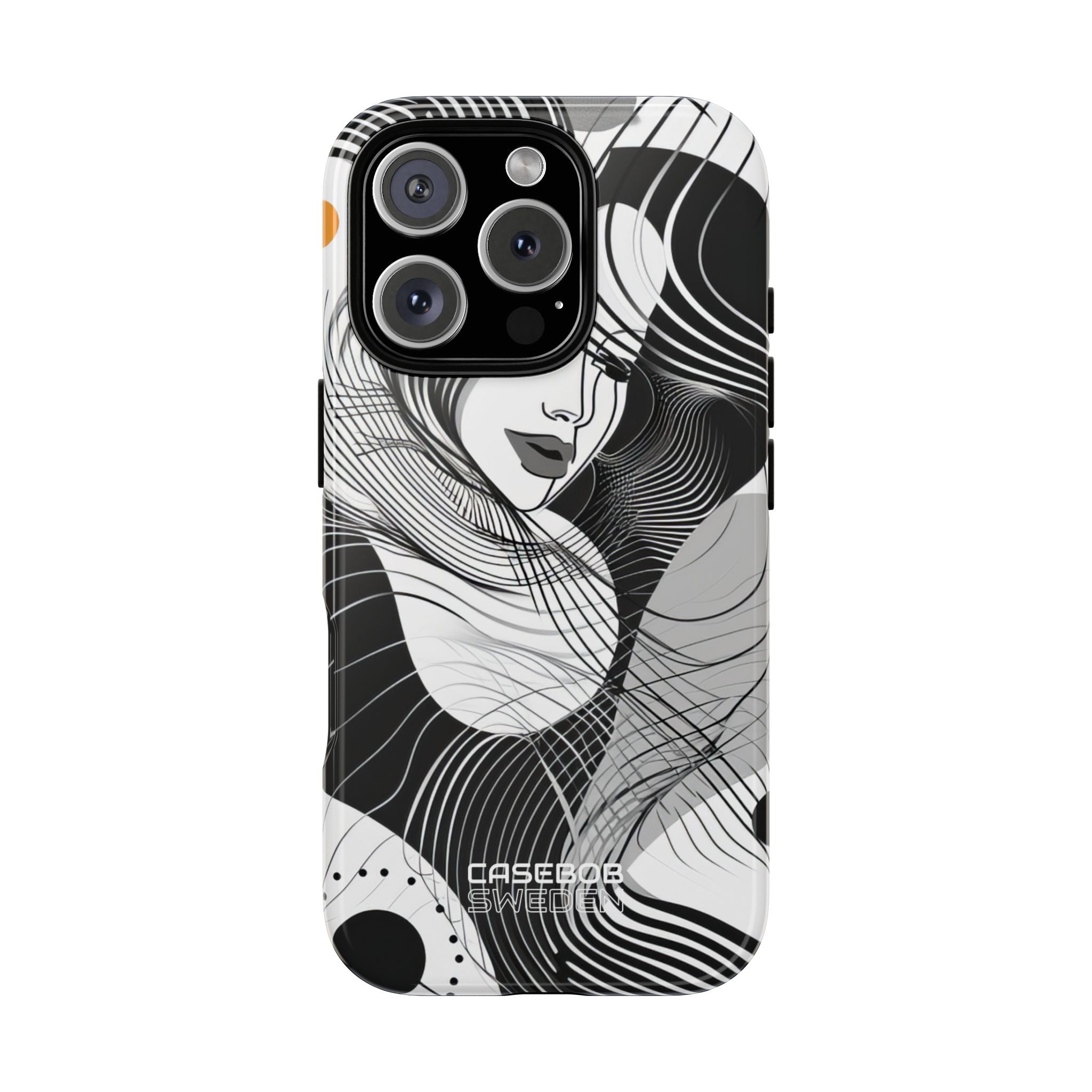 Orange Wave Motion iPhone 16 - Tough