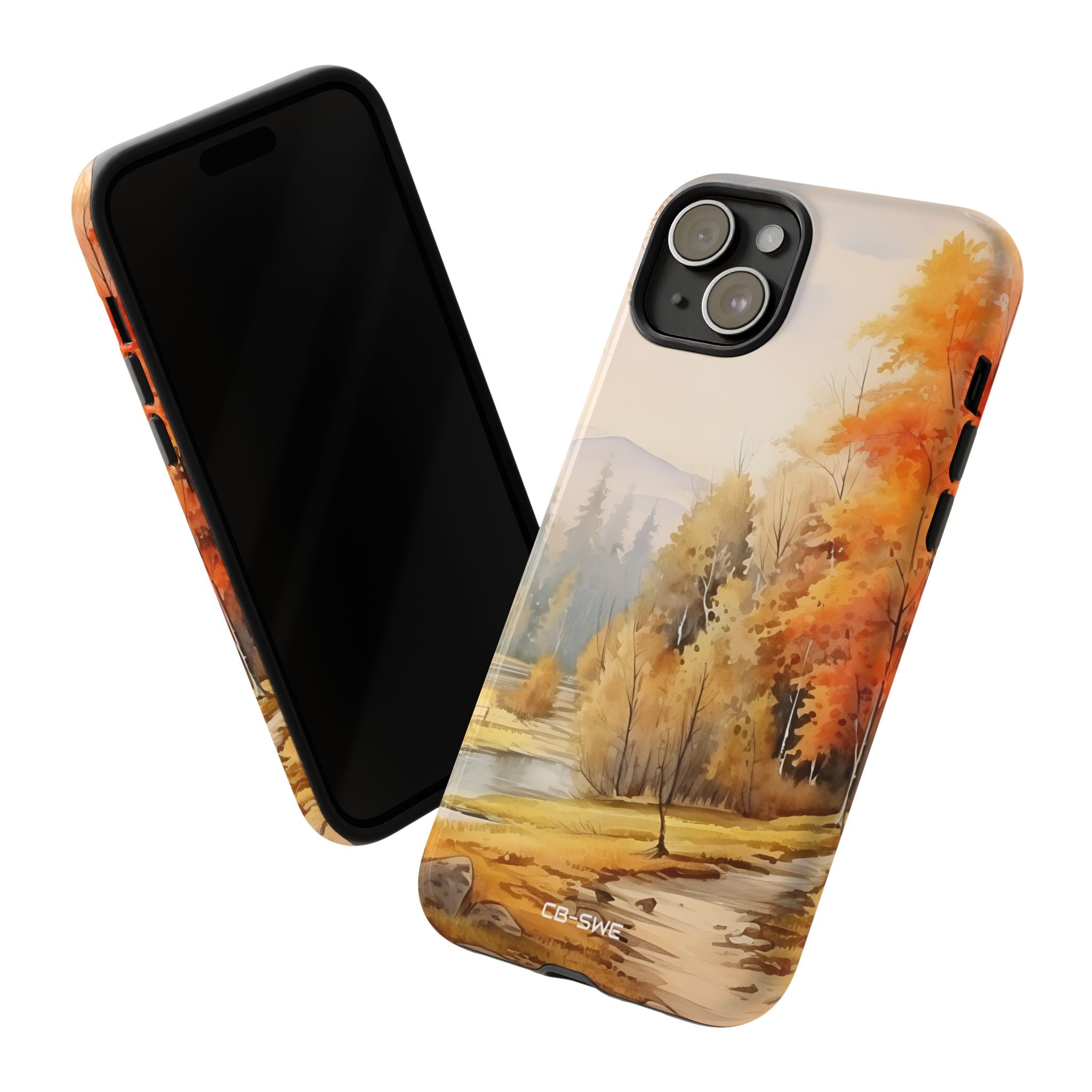 Golden Leaves Drift - iPhone Case