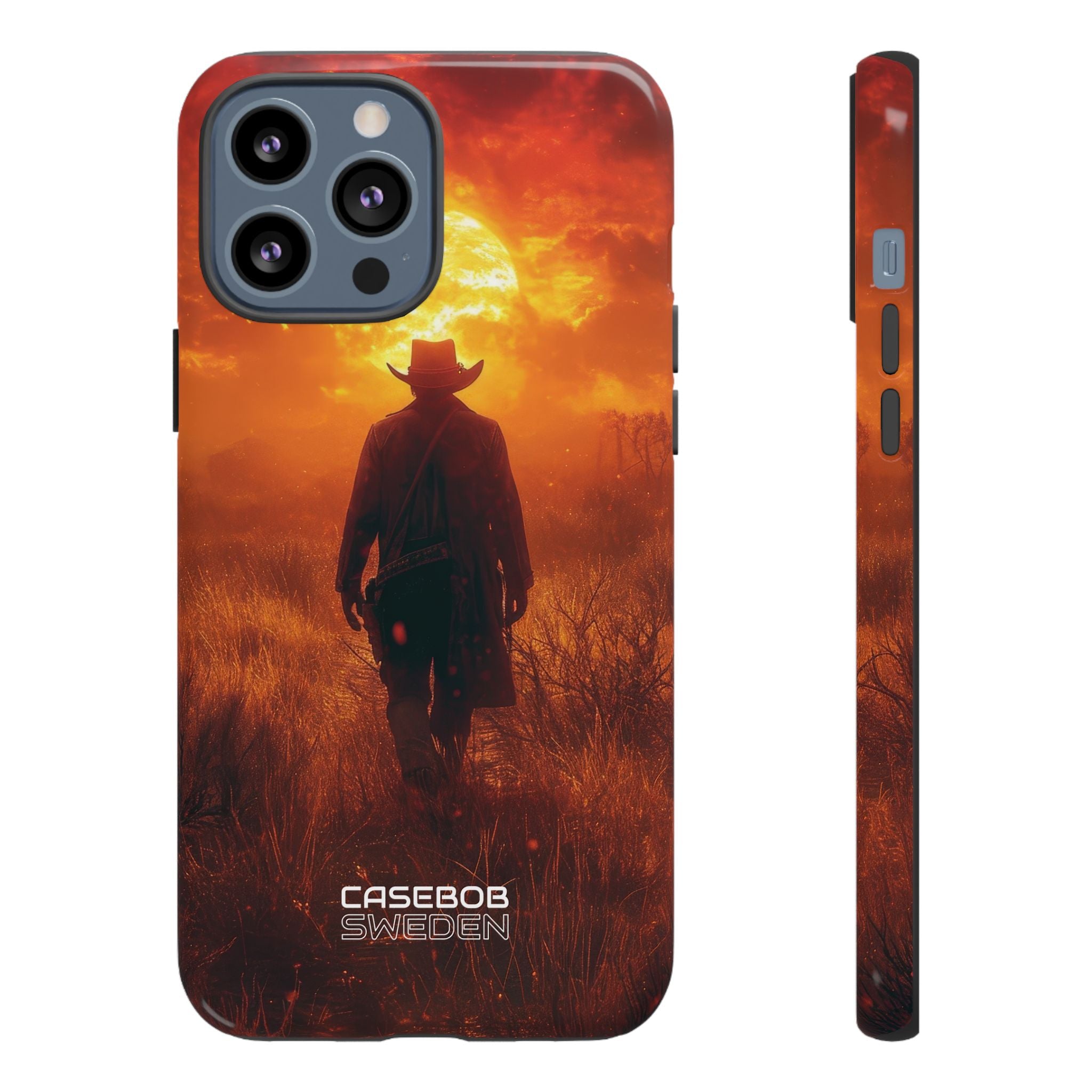 Fiery Sunset Cowboy iPhone 13 - Tough
