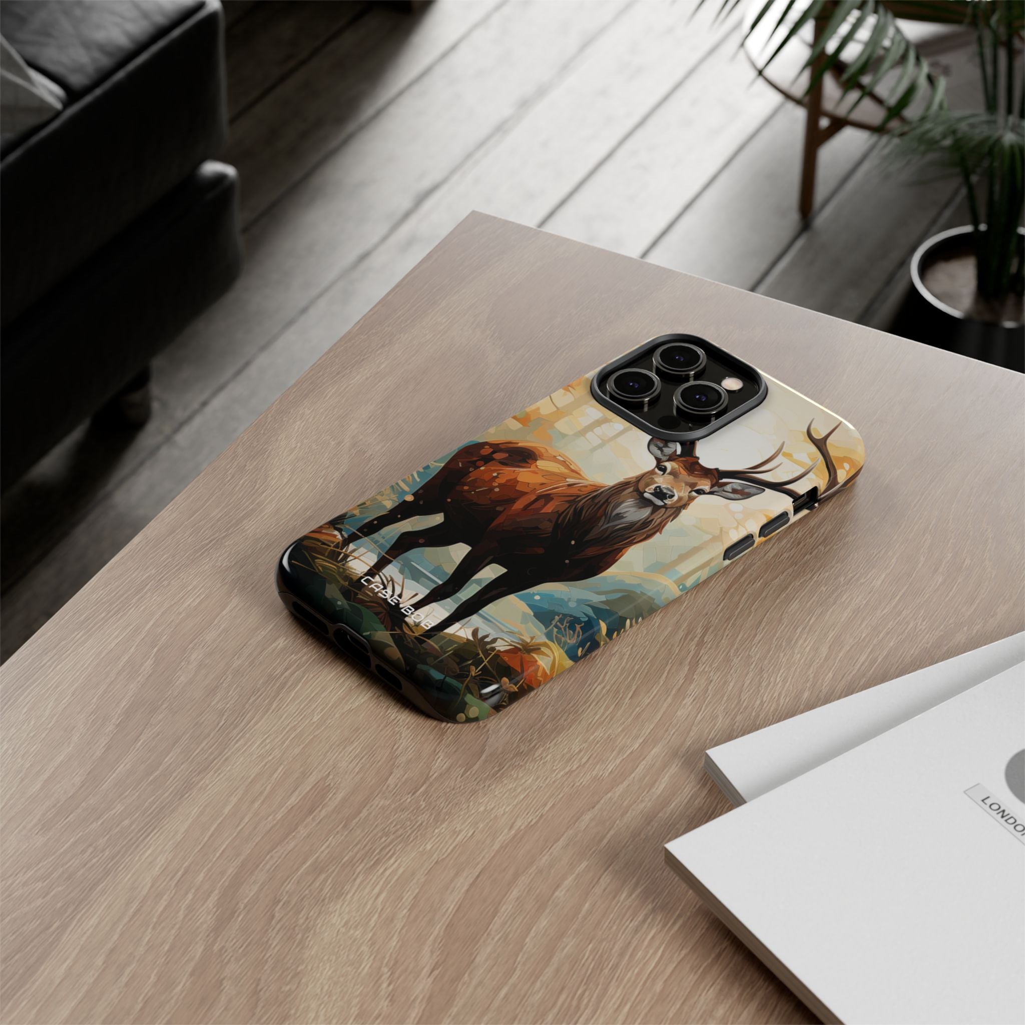 Glowing Stag iPhone 14 Pro Max Case - Tough