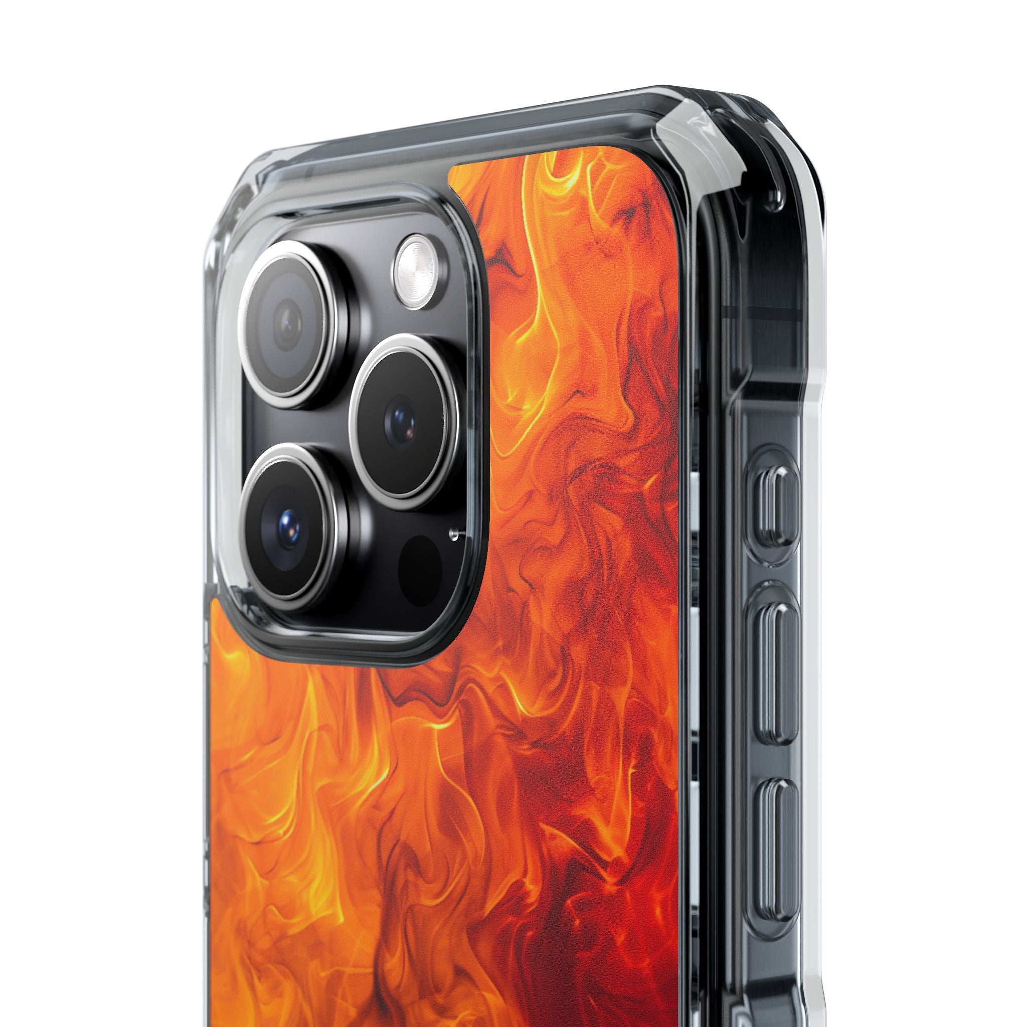 Flaming Energy Swirl iPhone 15 - Impact Clear+