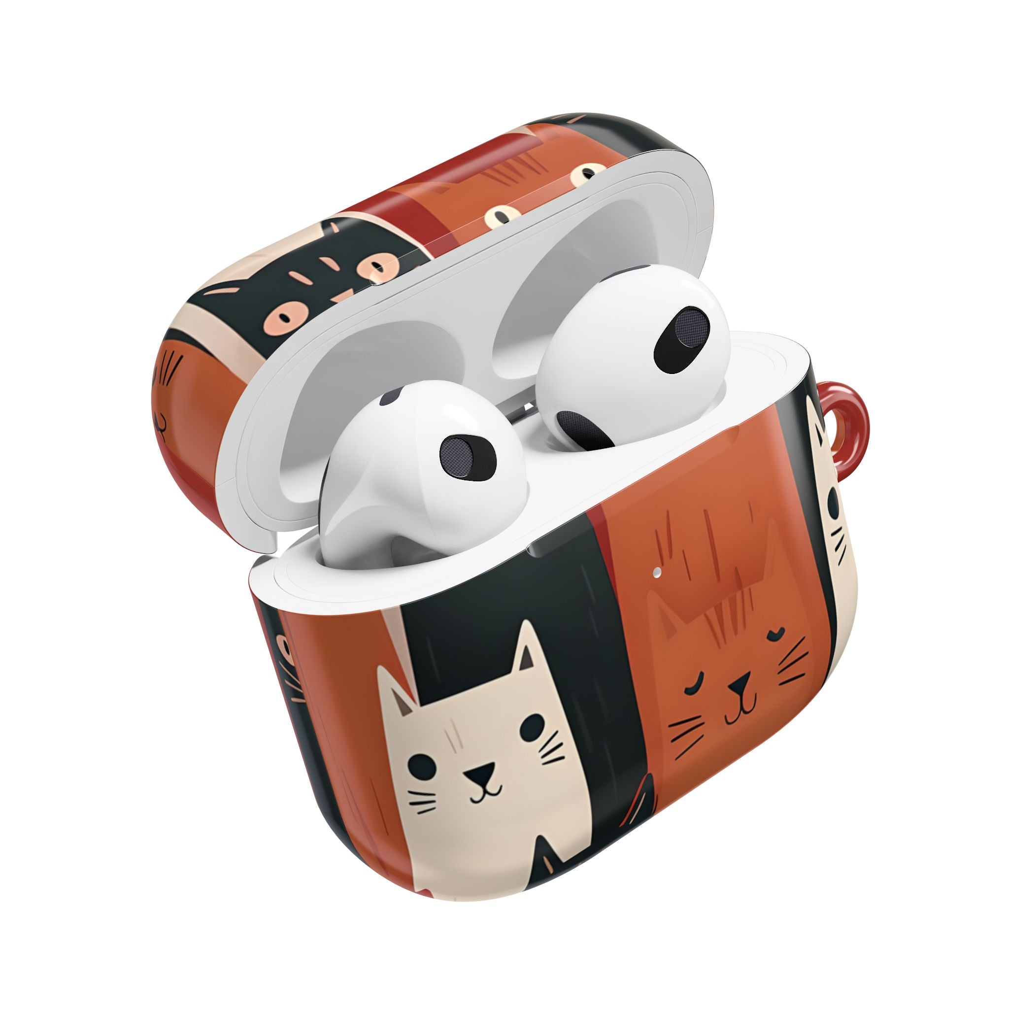 Cat Columns Orange - AirPods Case