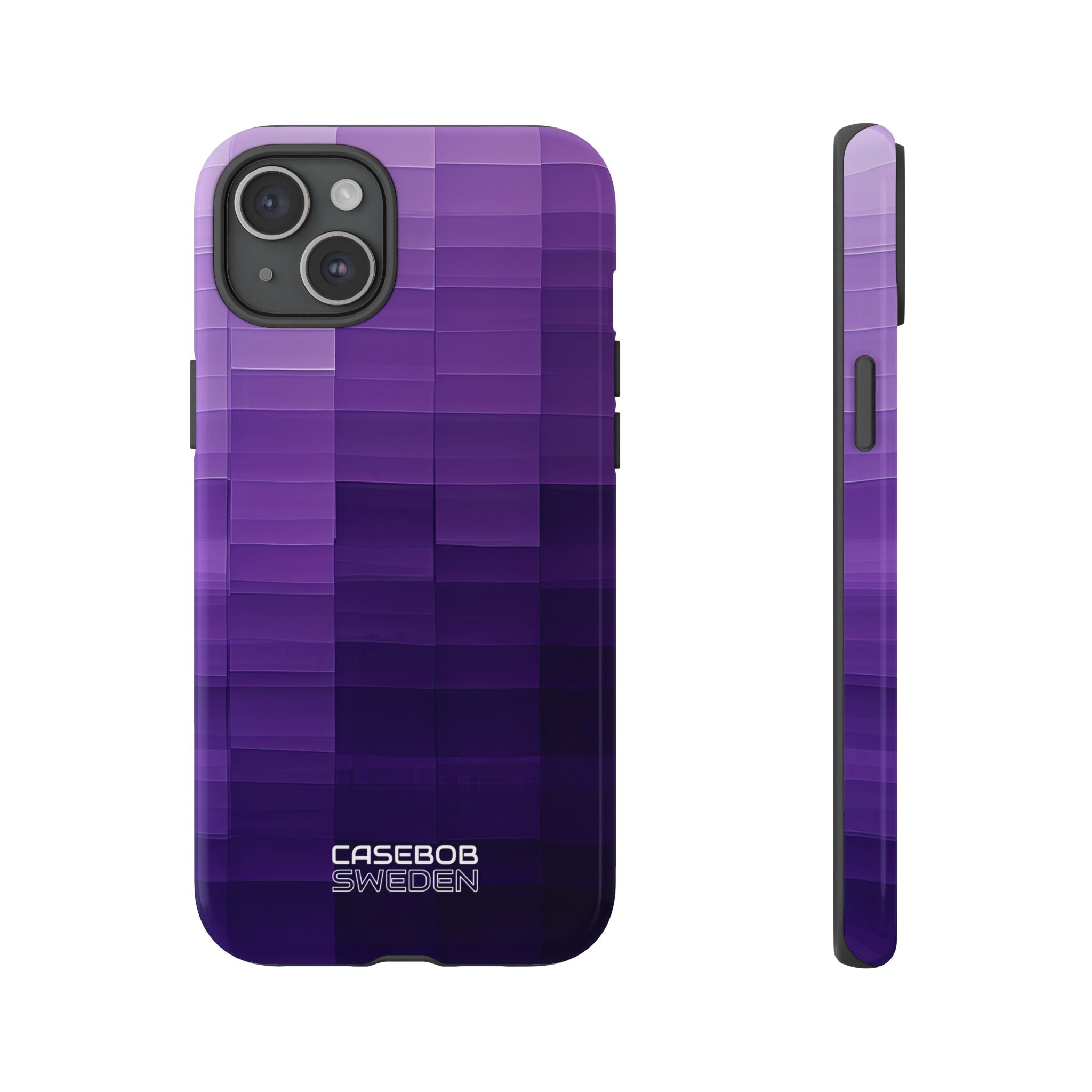 Purple Horizon Grid iPhone 15 - Tough