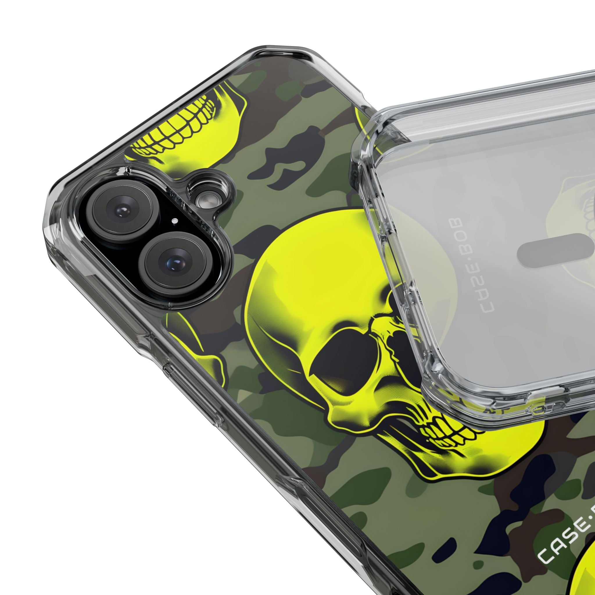 Neon Skull Camo iPhone 15 Case - Impact