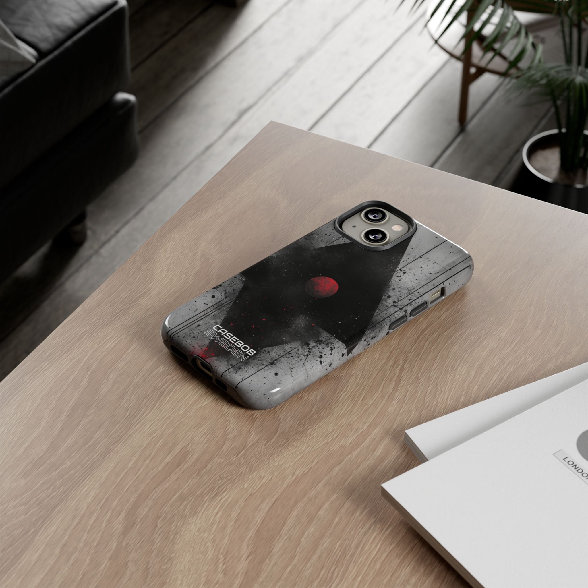 Crimson Core Geometry iPhone 14 - Tough