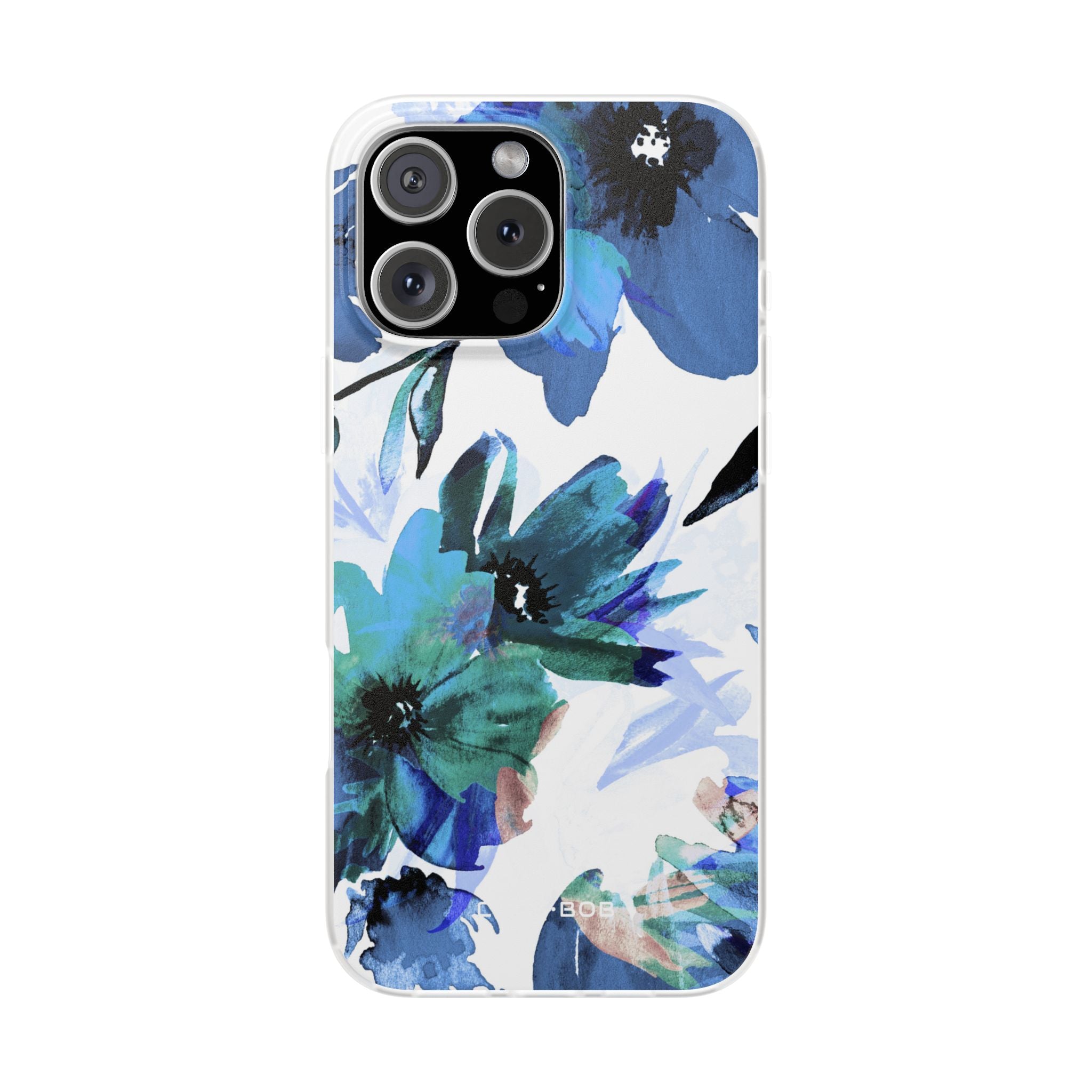 Blue Blossom Radiance iPhone 16 Pro Max Case - Soft