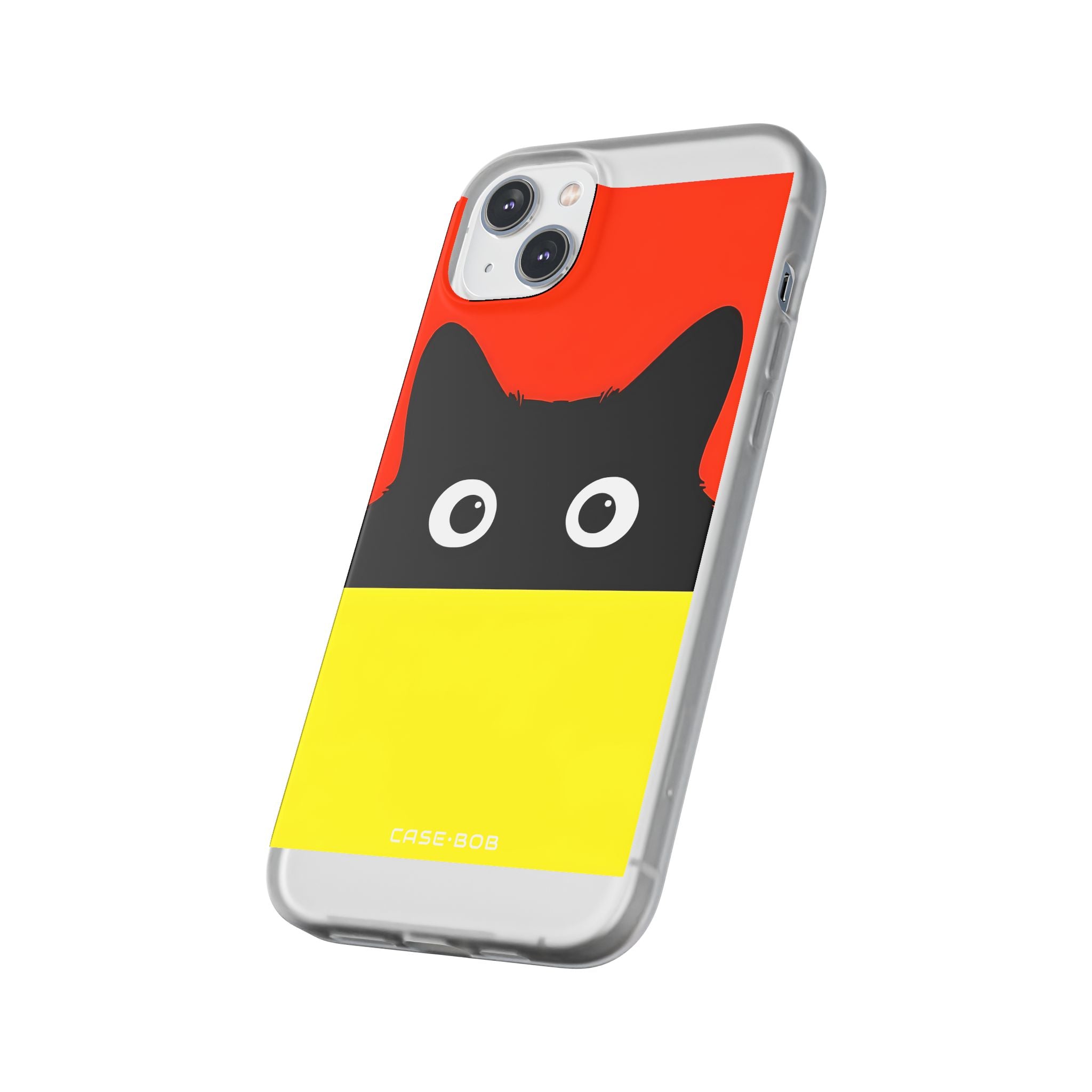 Peekaboo Cat Crimson iPhone 14 Plus Case - Soft