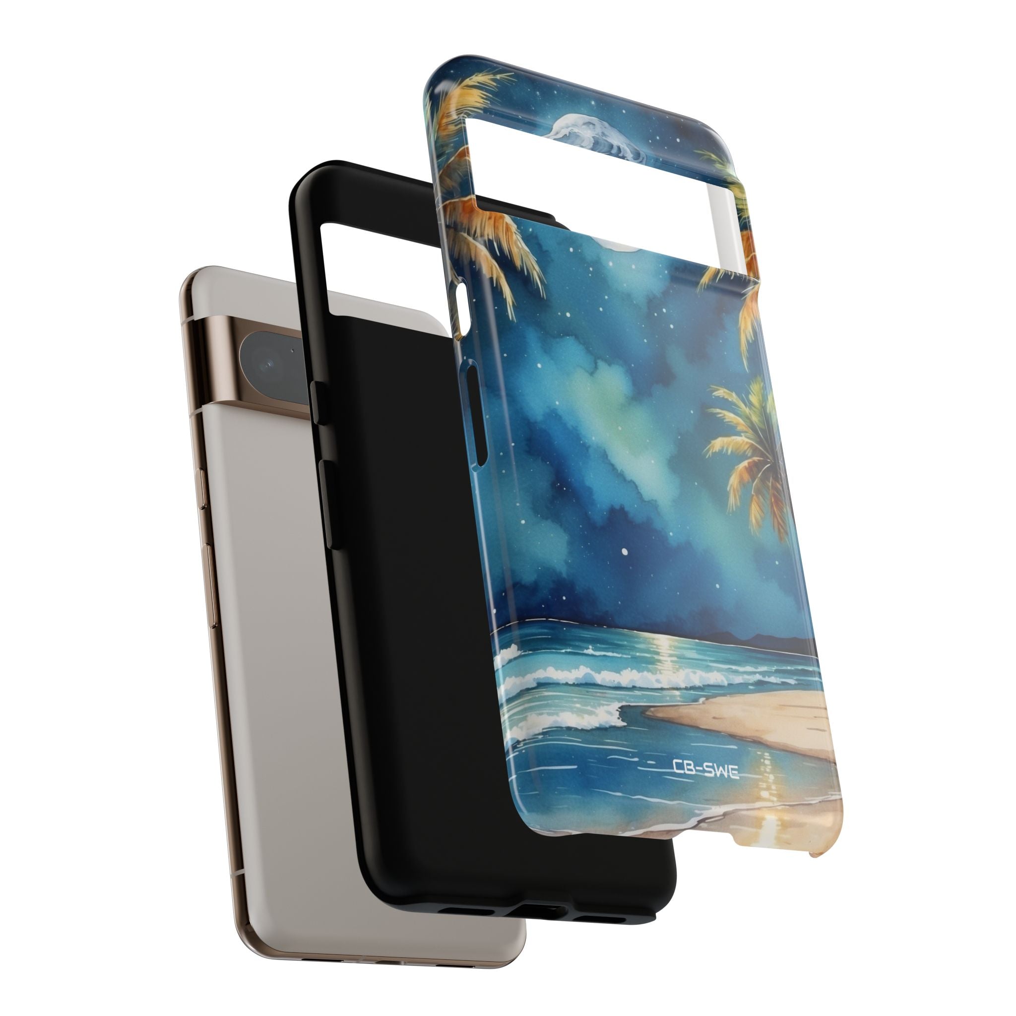 Moonlight Kisses Waves - Google Pixel Case