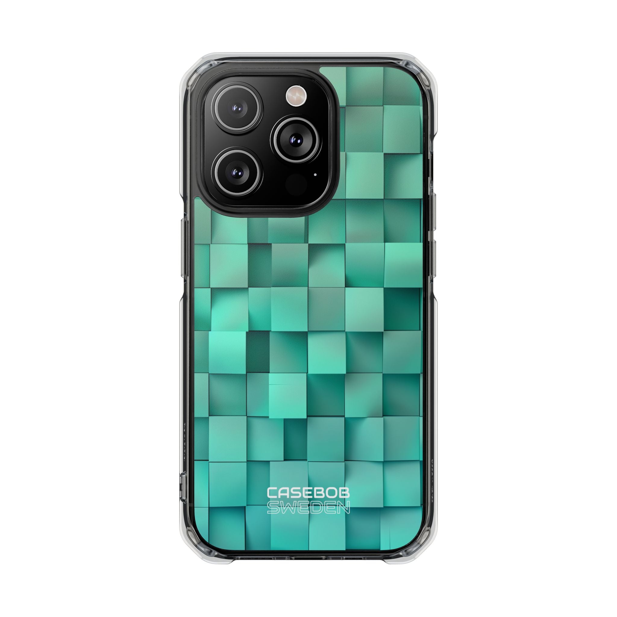 Folded Blue Squares iPhone 14 - Impact Clear+