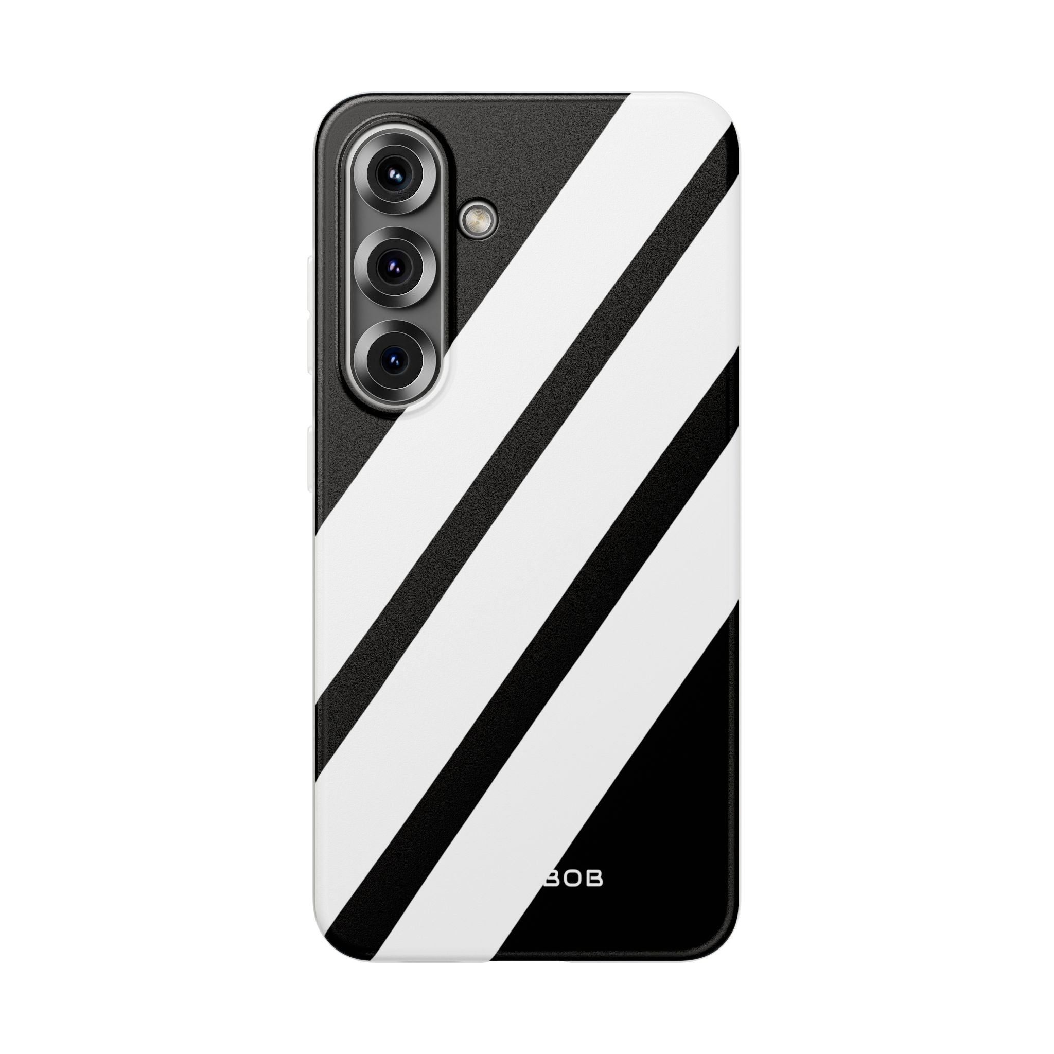 Diagonal Bands Noir Samsung S25 Case - Soft
