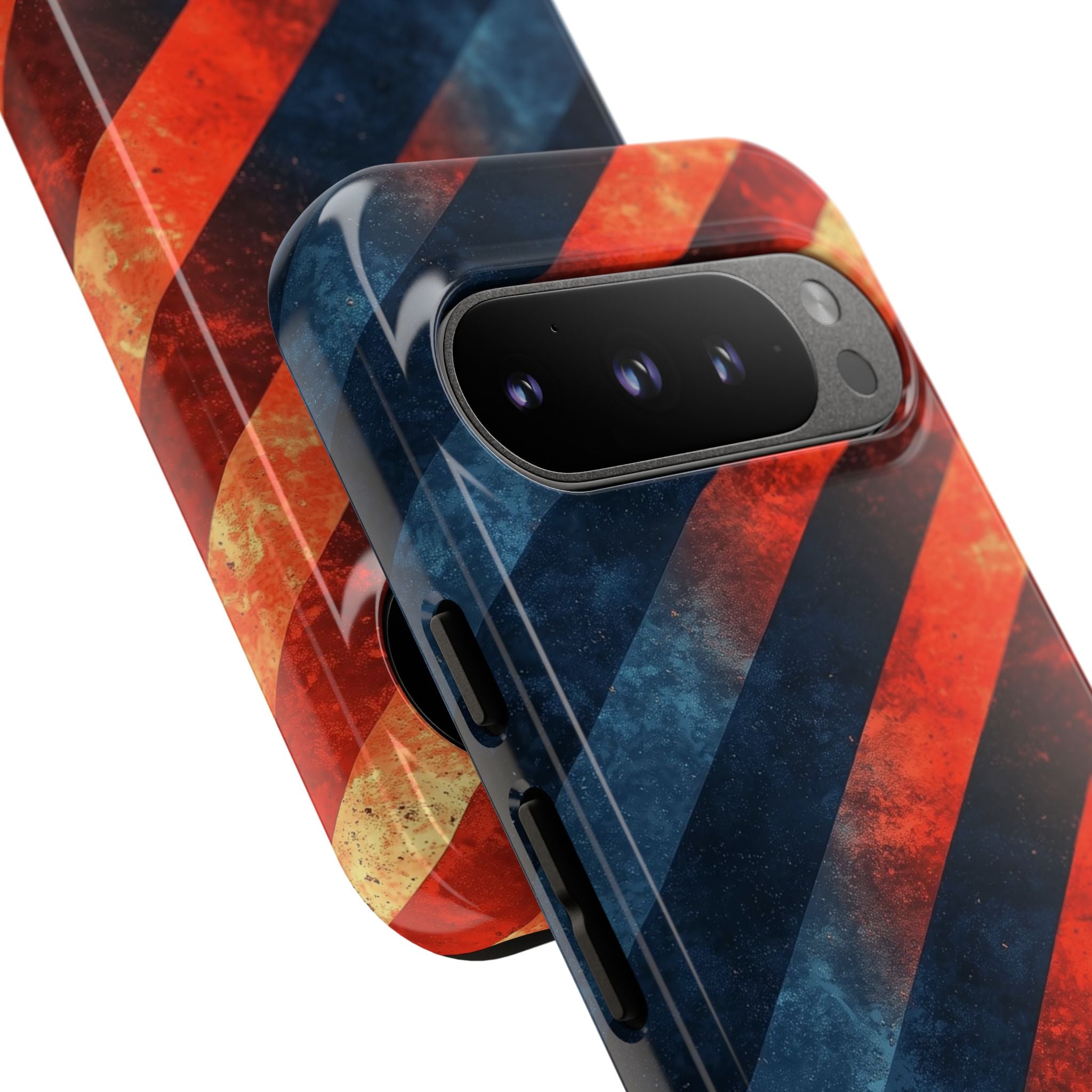 Diagonal Stripes Blaze Google Pixel 9 Pro Case - Tough