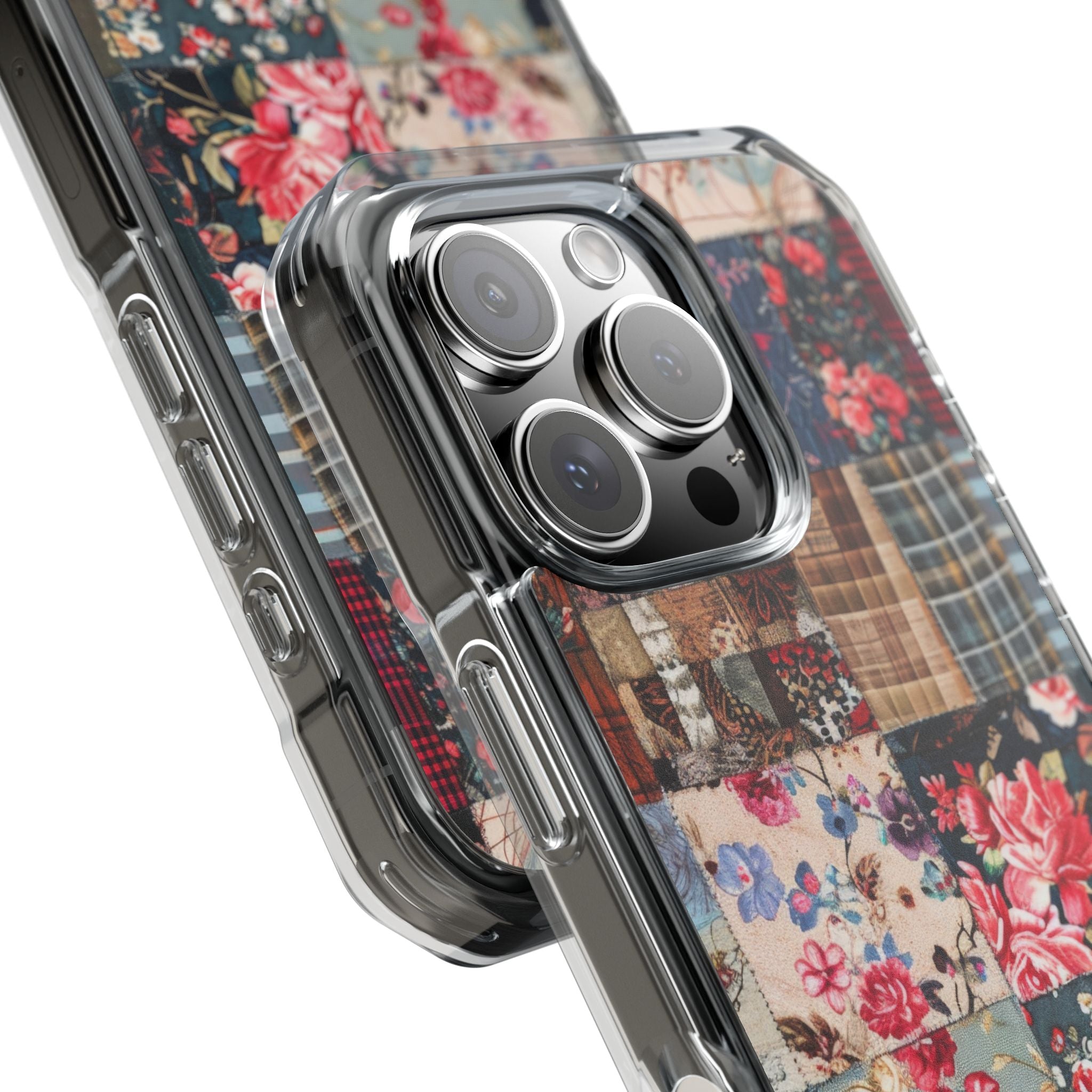 Patchwork Floral Quilt iPhone 16 - Impact Clear+